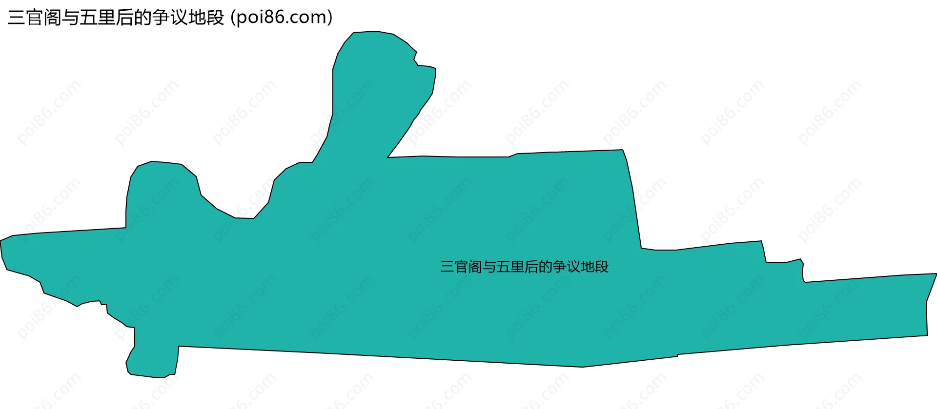 三官阁与五里后的争议地段边界地图