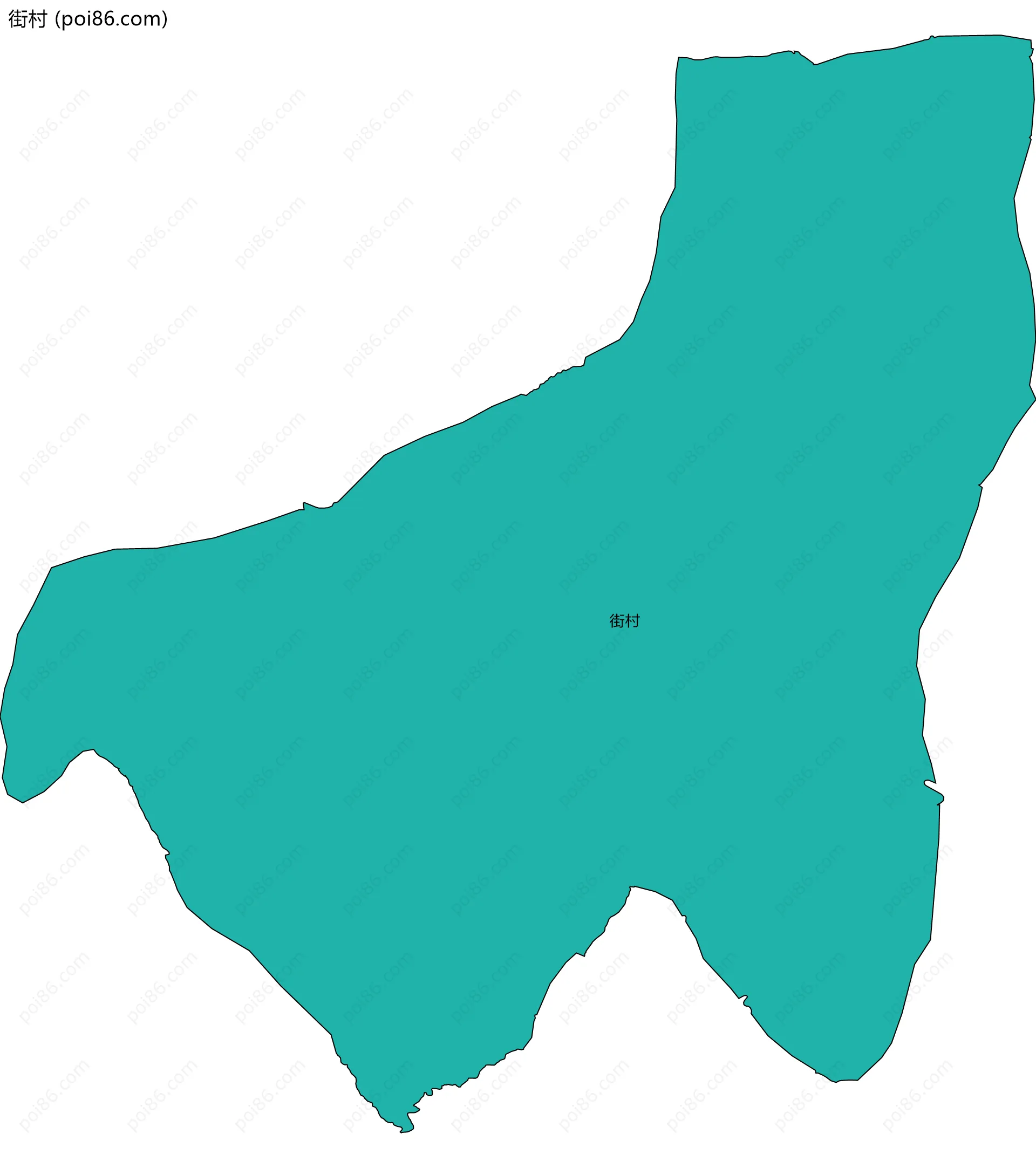 街村边界地图