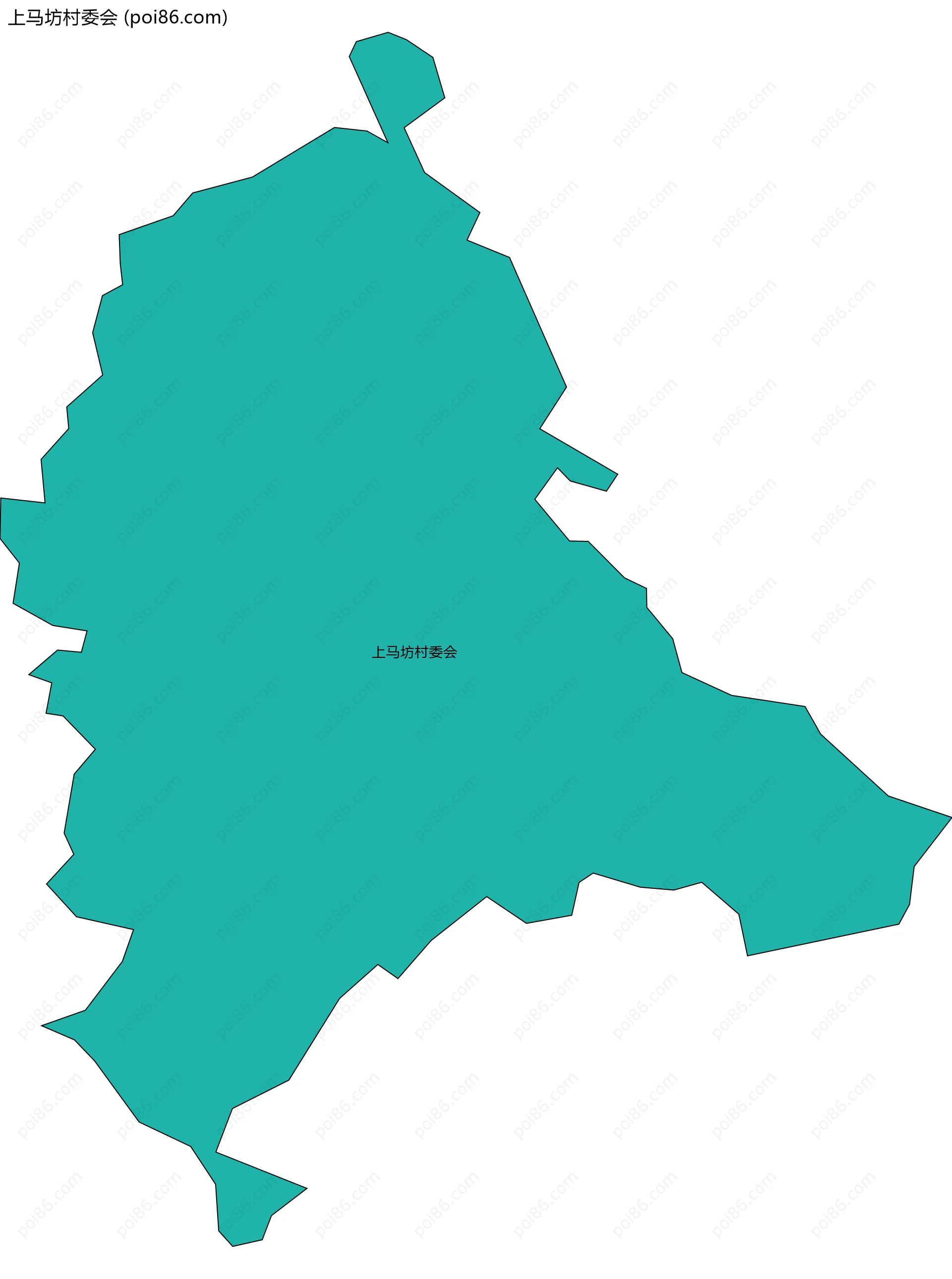 上马坊村委会边界地图