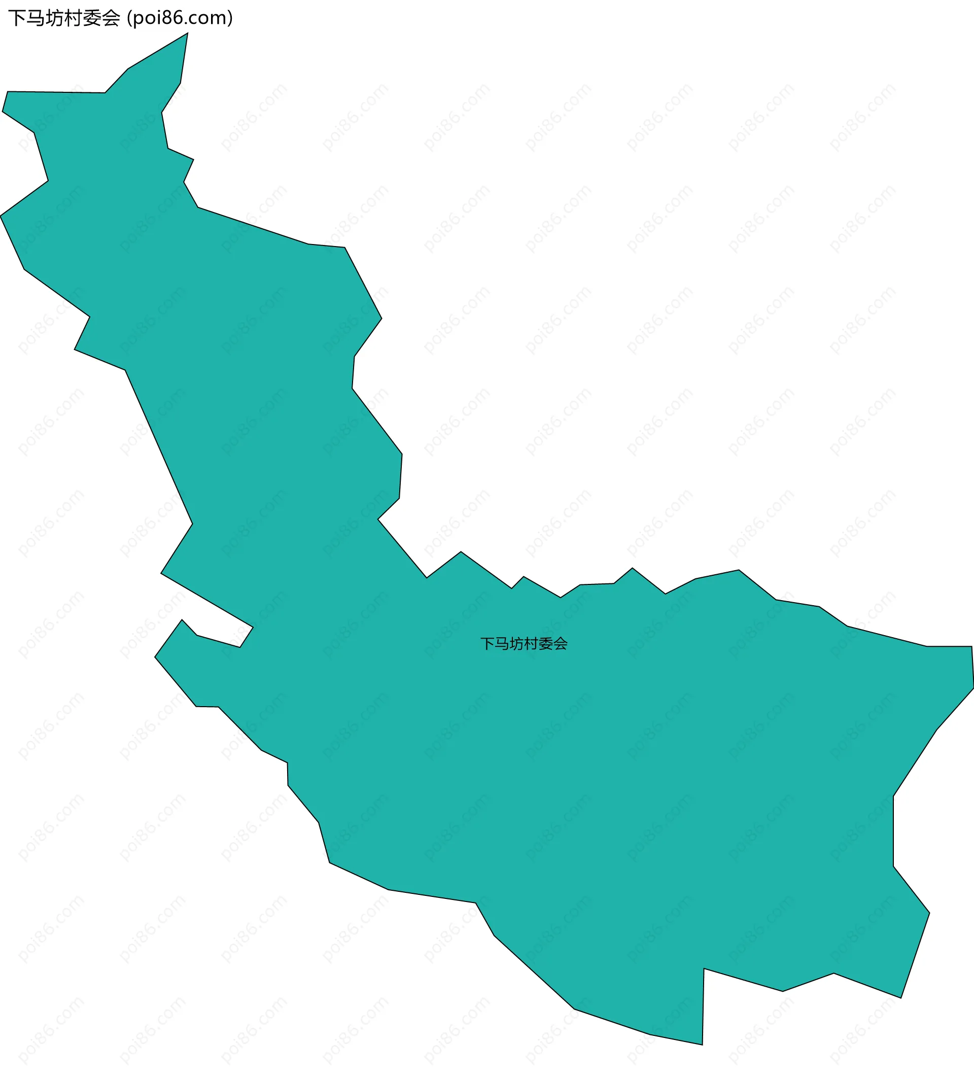 下马坊村委会边界地图