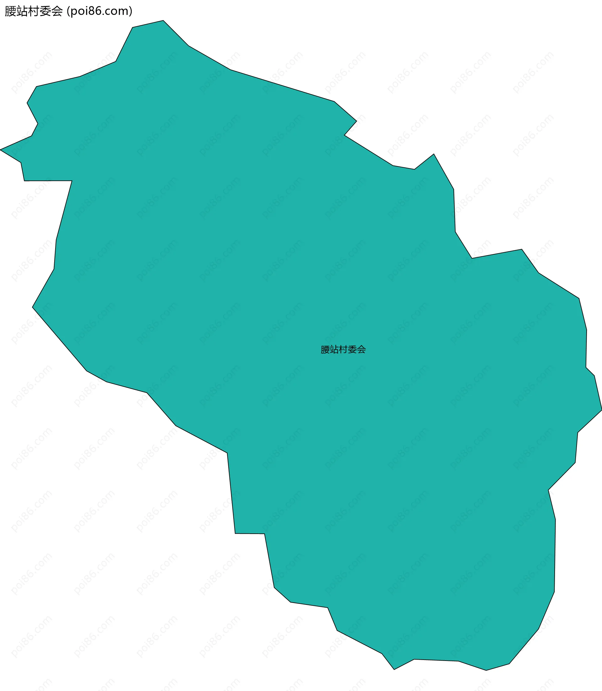 腰站村委会边界地图
