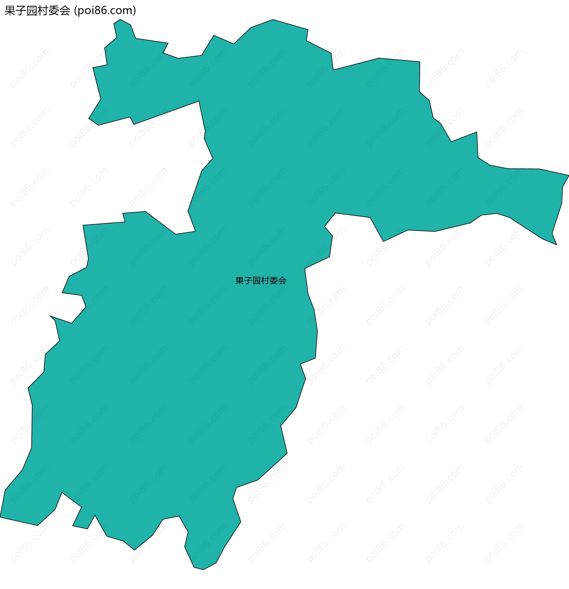 果子园村委会边界地图