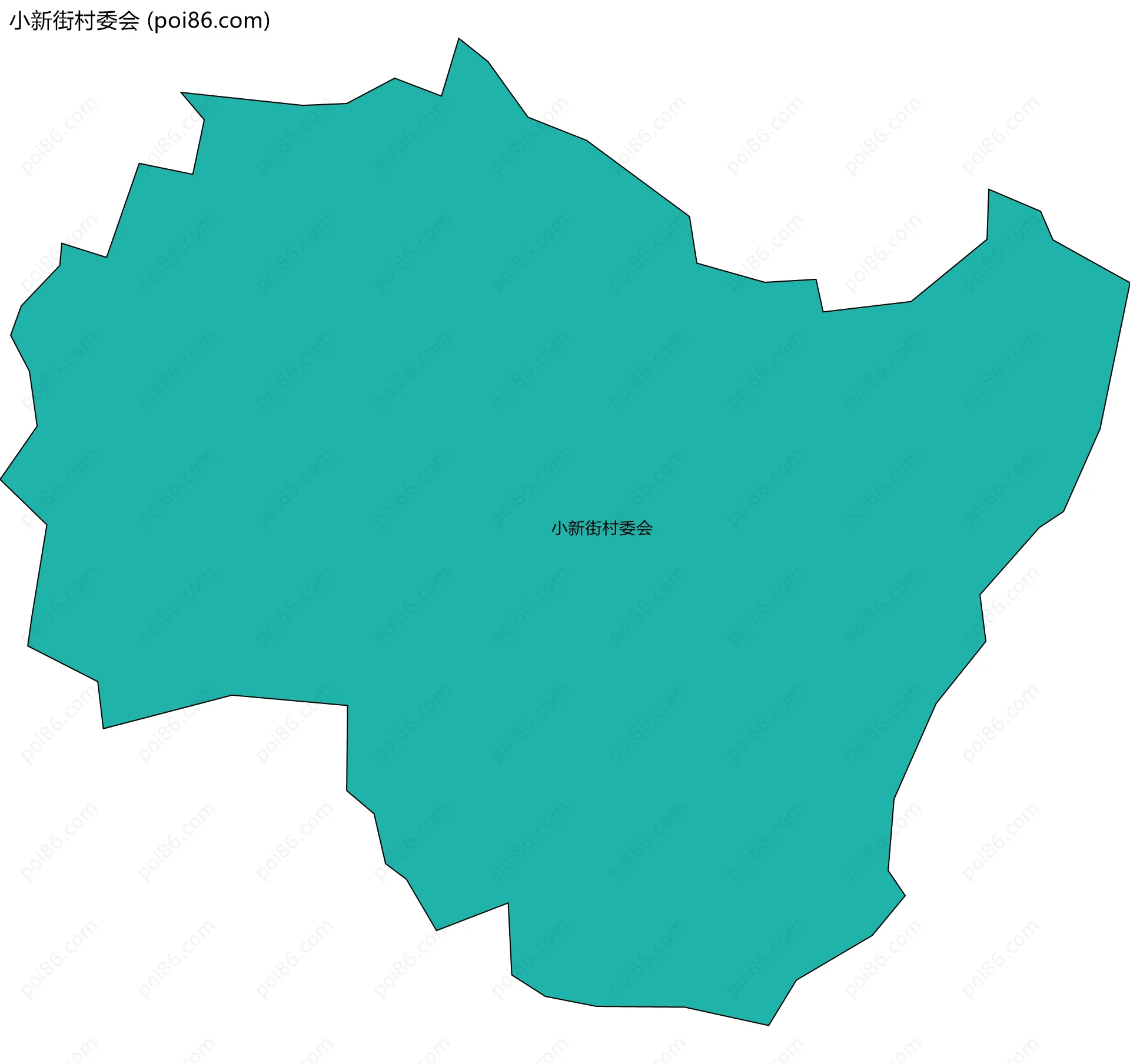 小新街村委会边界地图