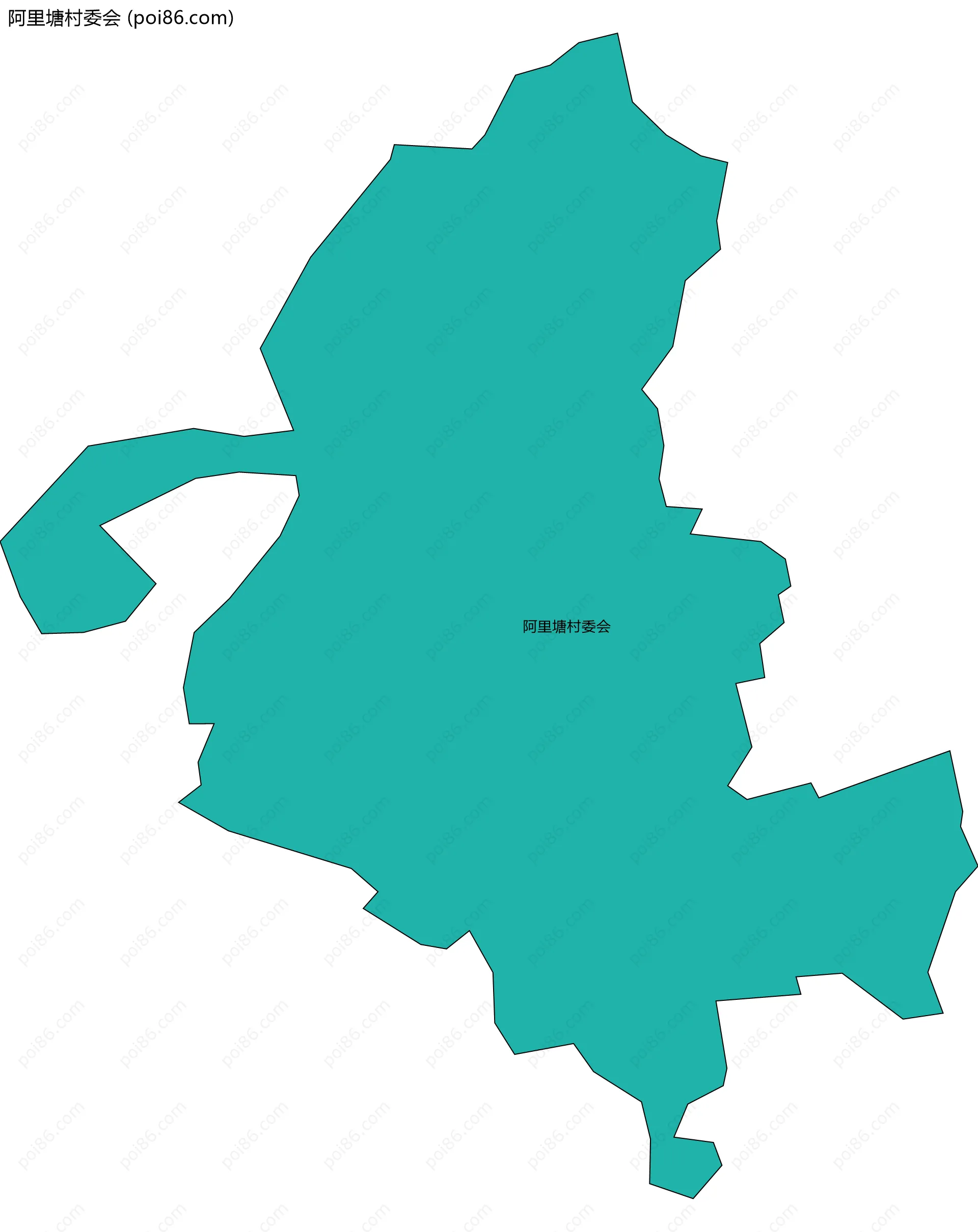 阿里塘村委会边界地图