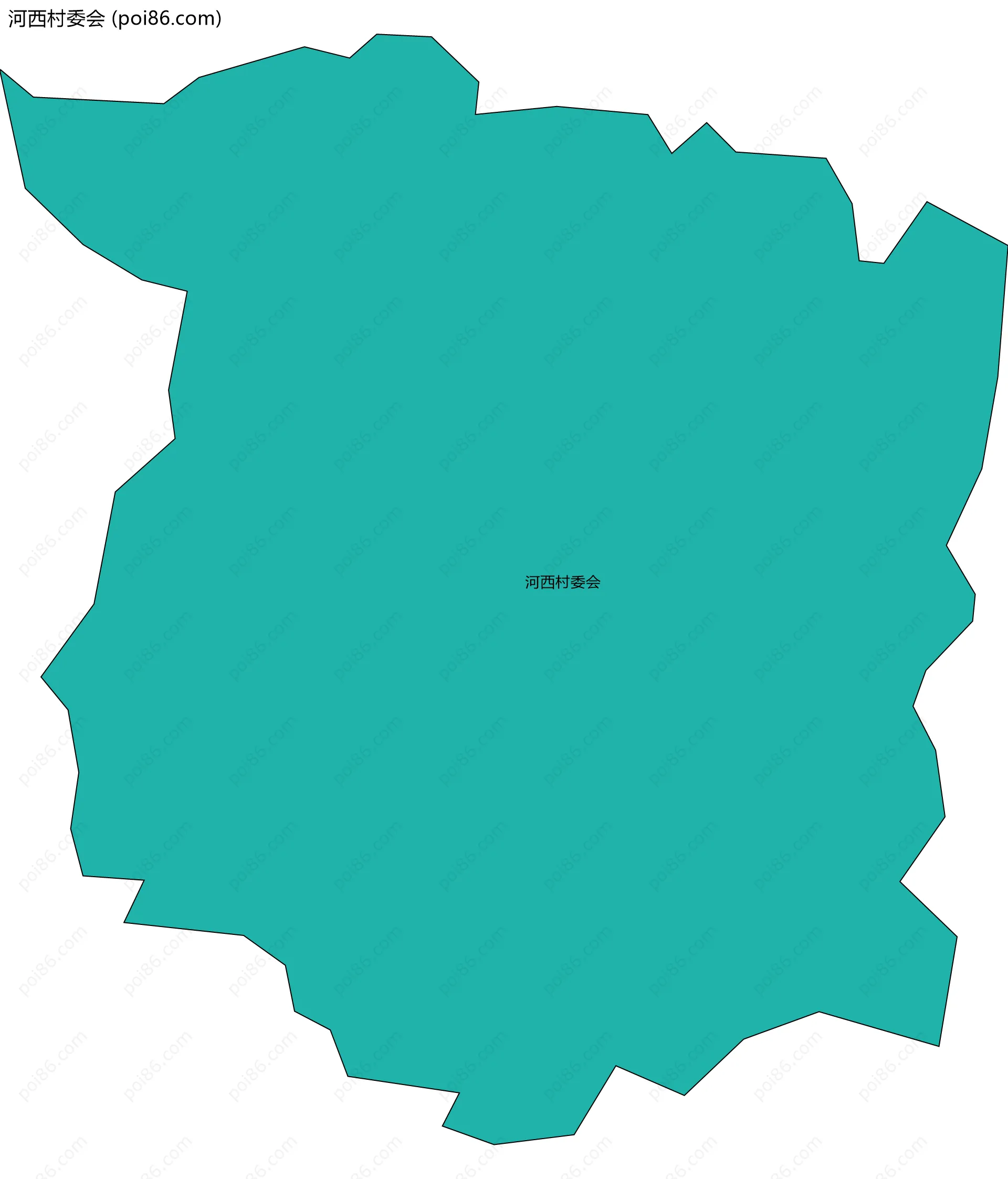 河西村委会边界地图