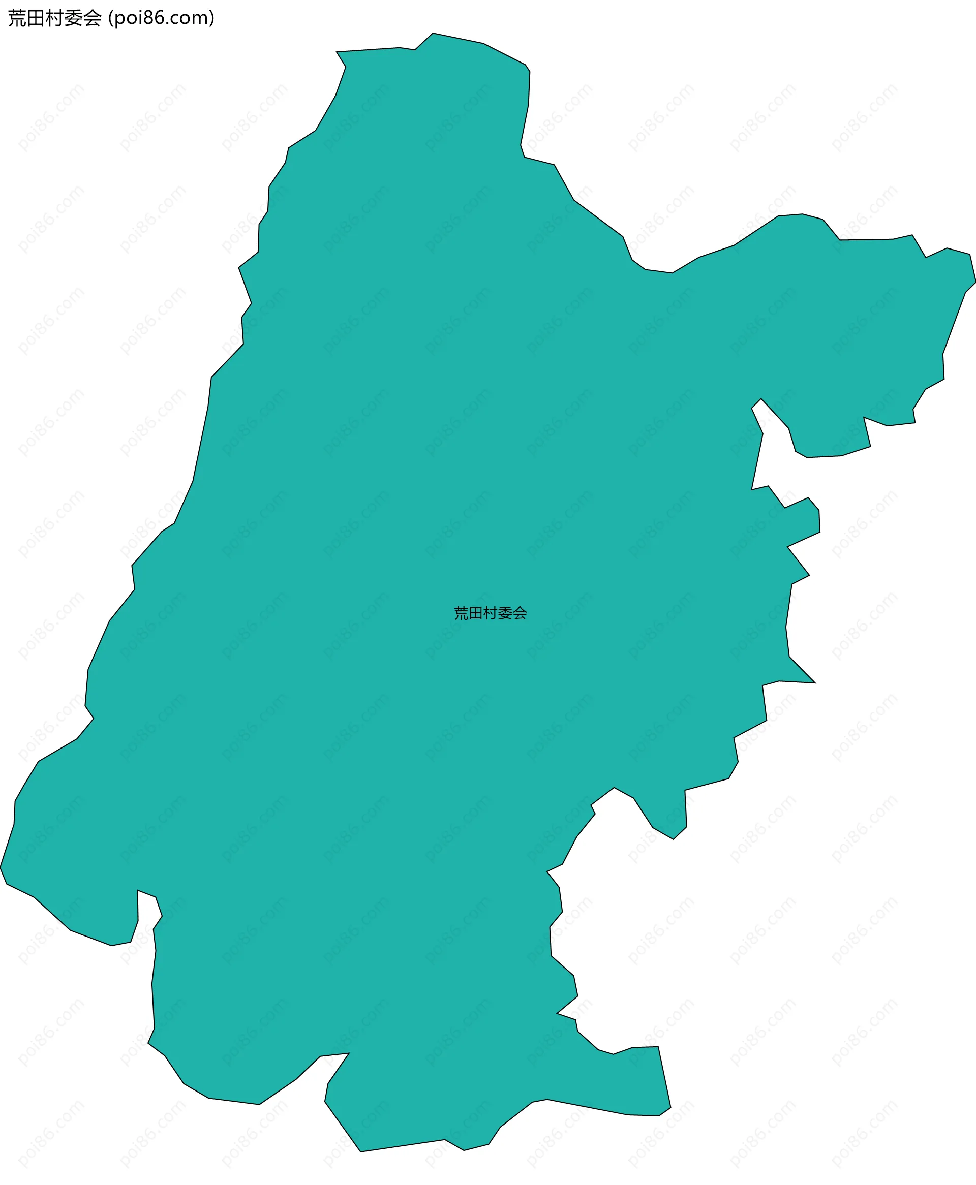 荒田村委会边界地图