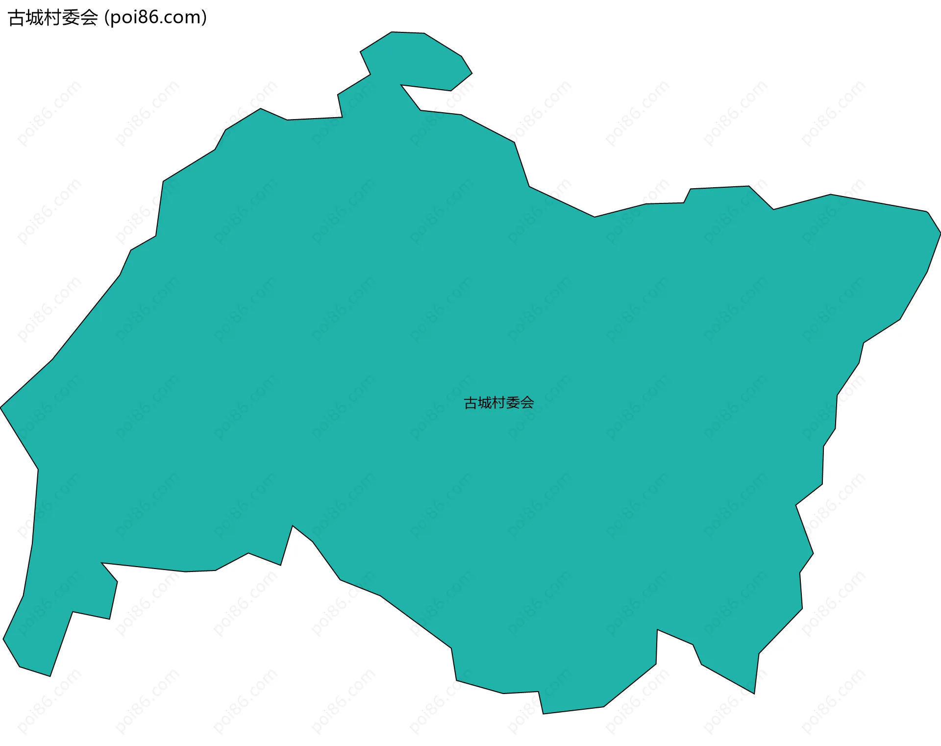 古城村委会边界地图