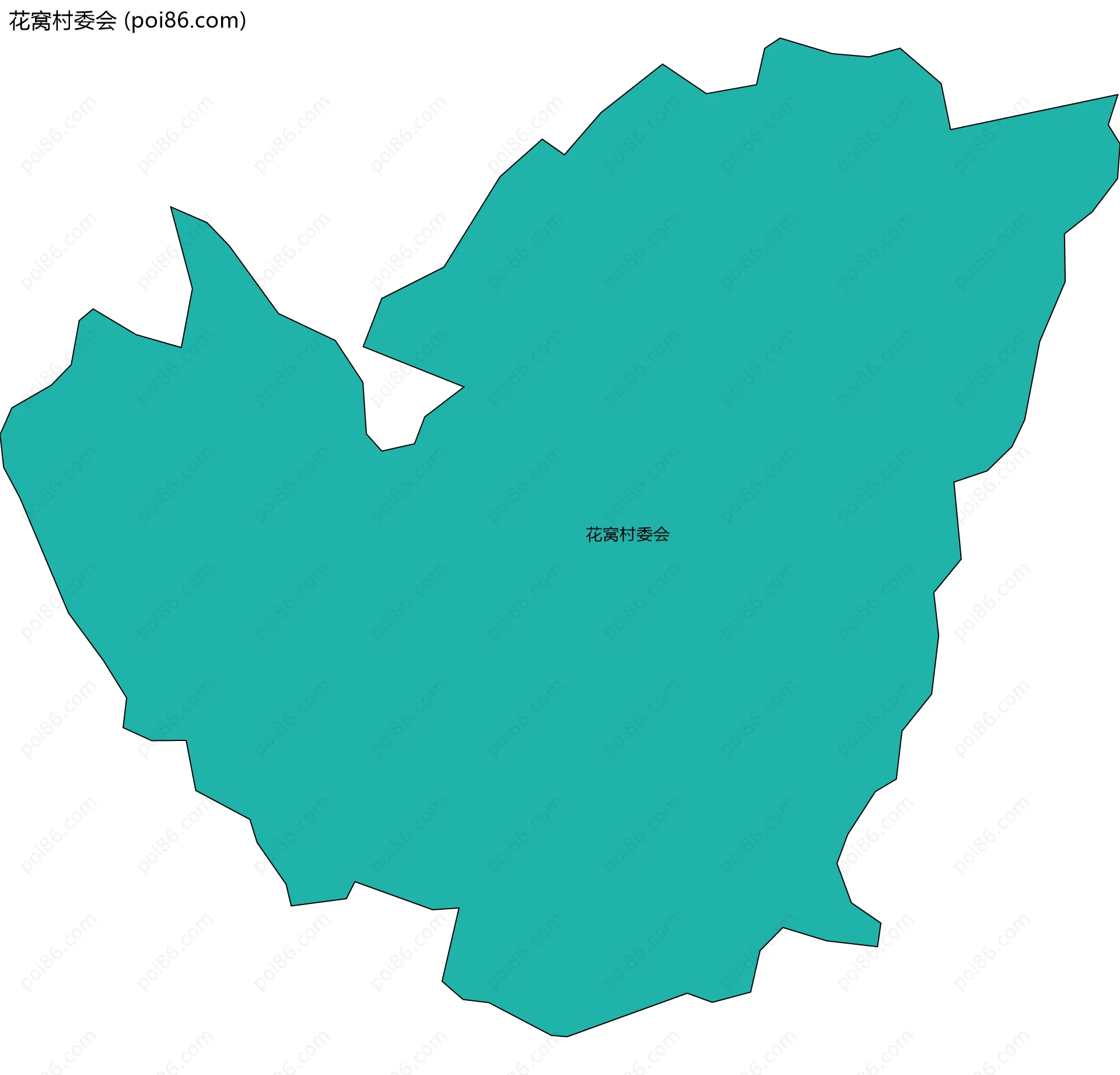 花窝村委会边界地图