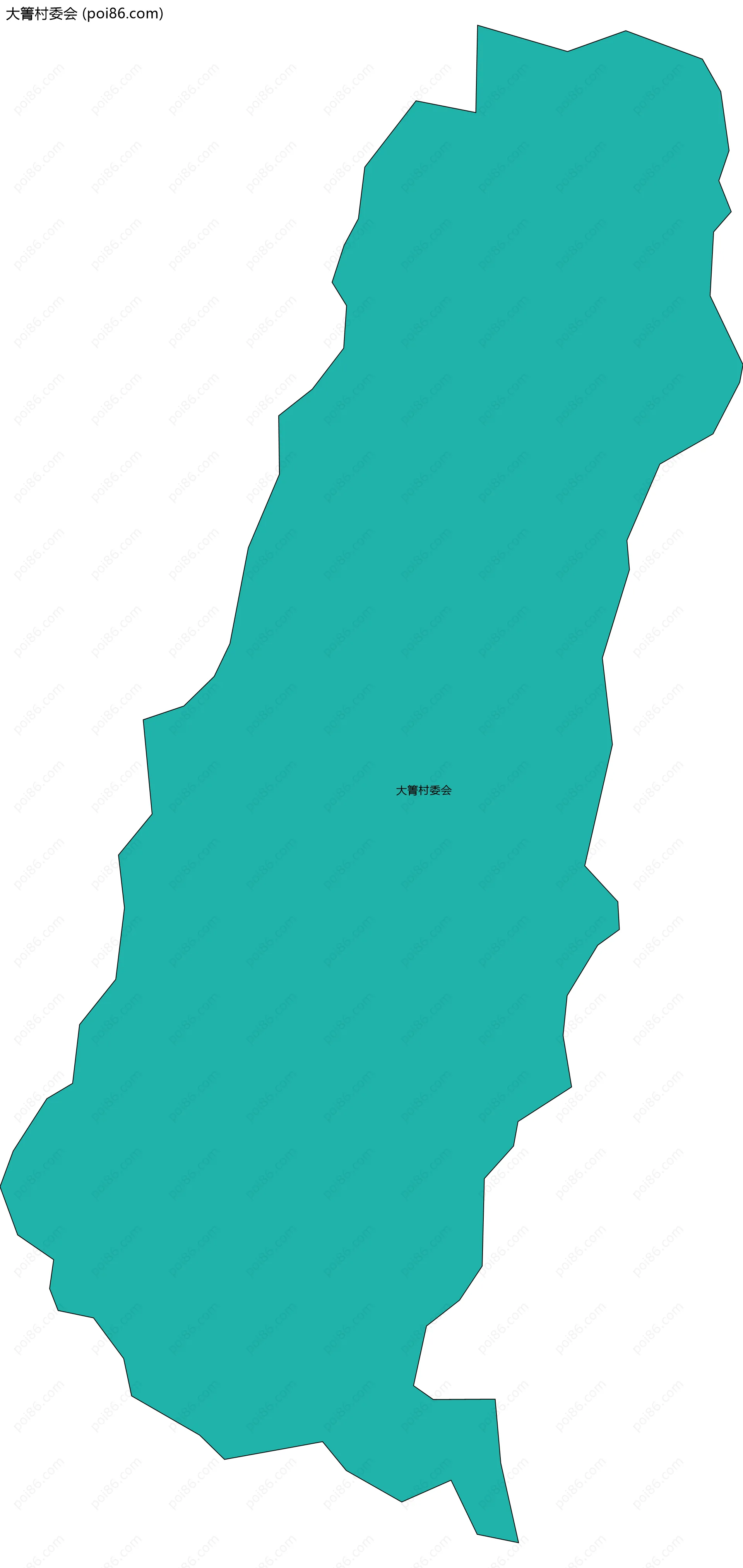 大箐村委会边界地图