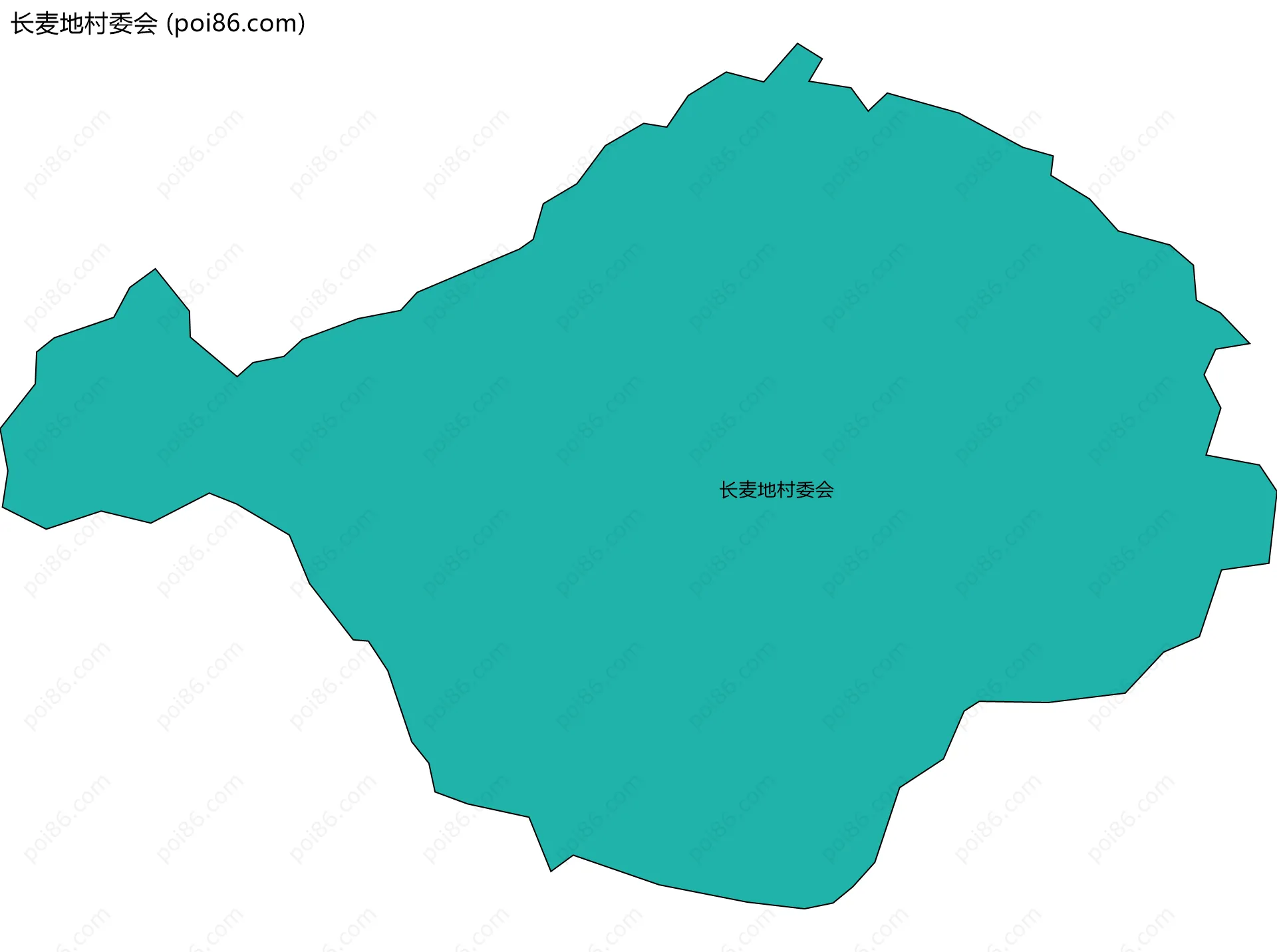 长麦地村委会边界地图