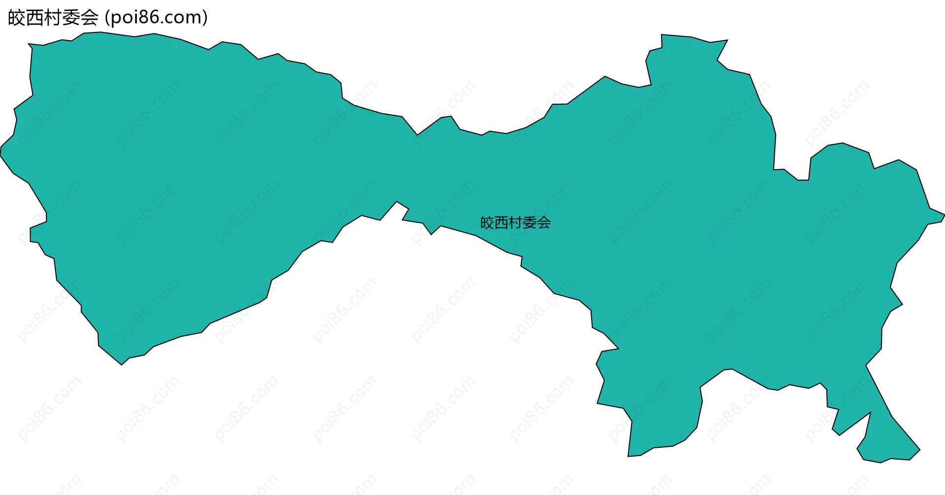 皎西村委会边界地图