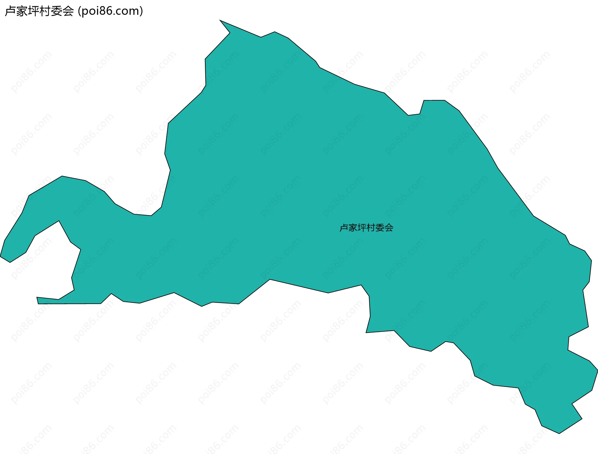 卢家坪村委会边界地图