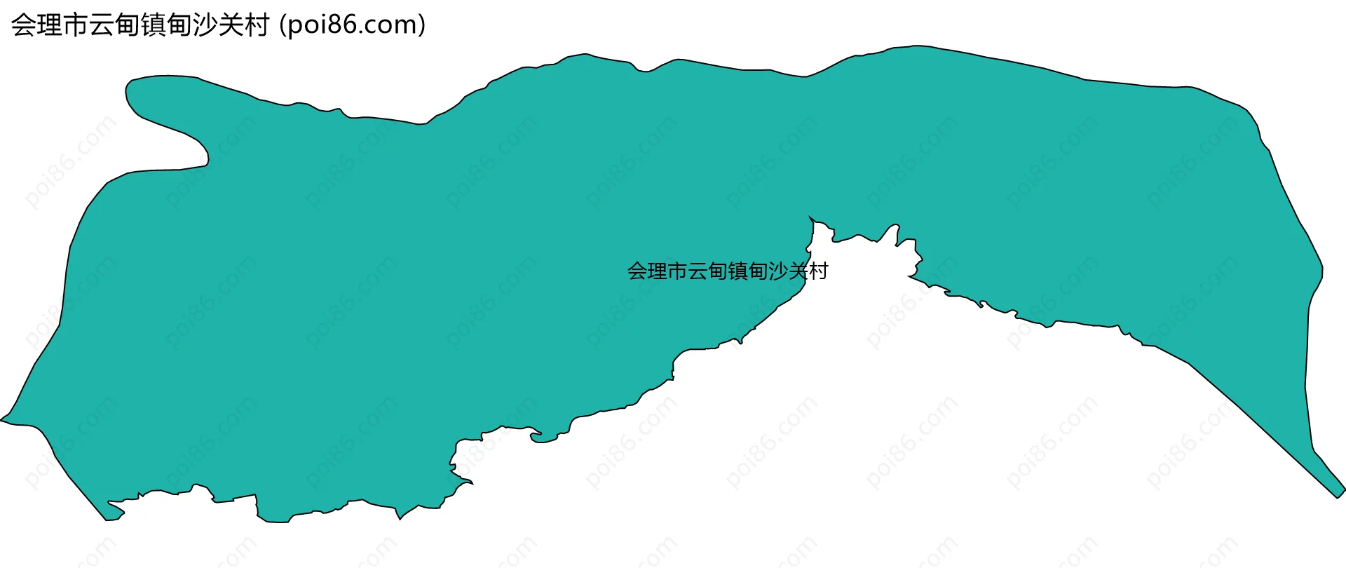会理市云甸镇甸沙关村边界地图