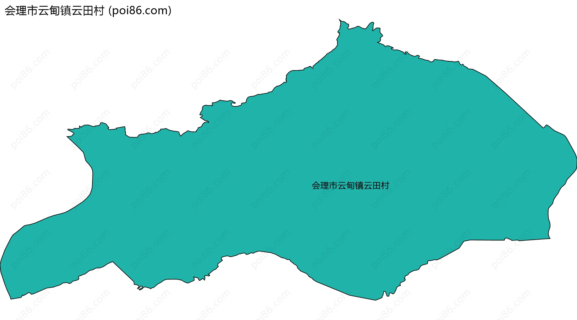 会理市云甸镇云田村边界地图