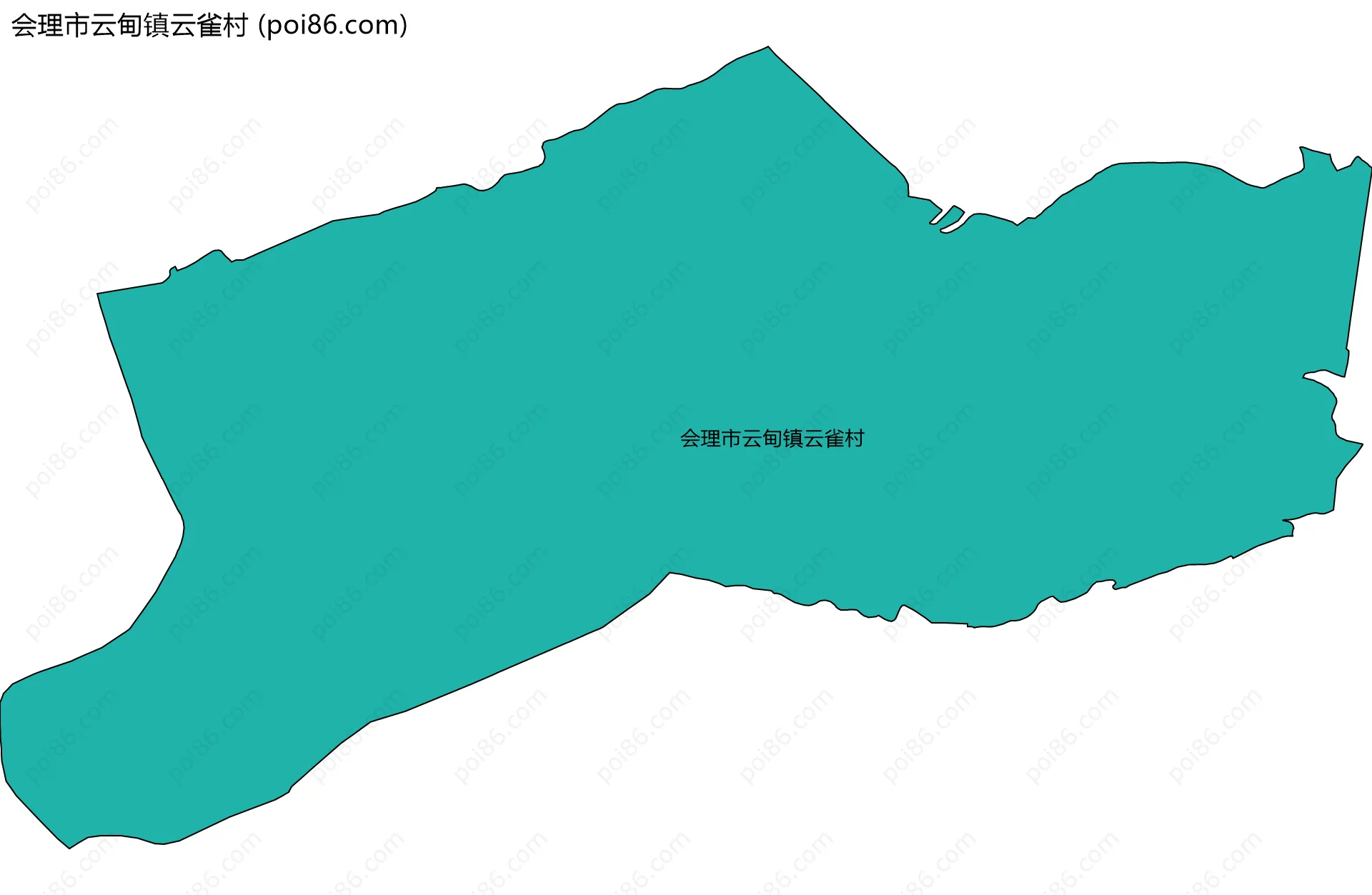 会理市云甸镇云雀村边界地图