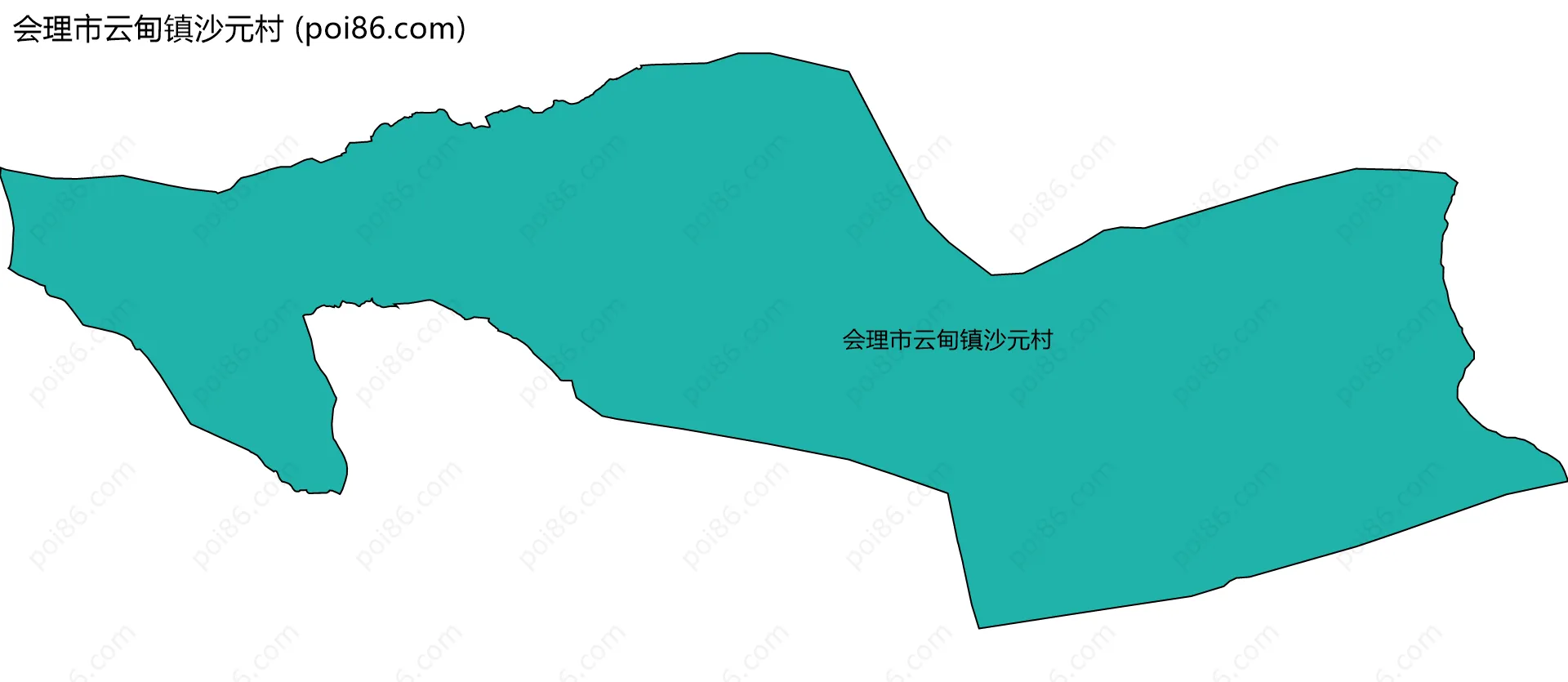会理市云甸镇沙元村边界地图