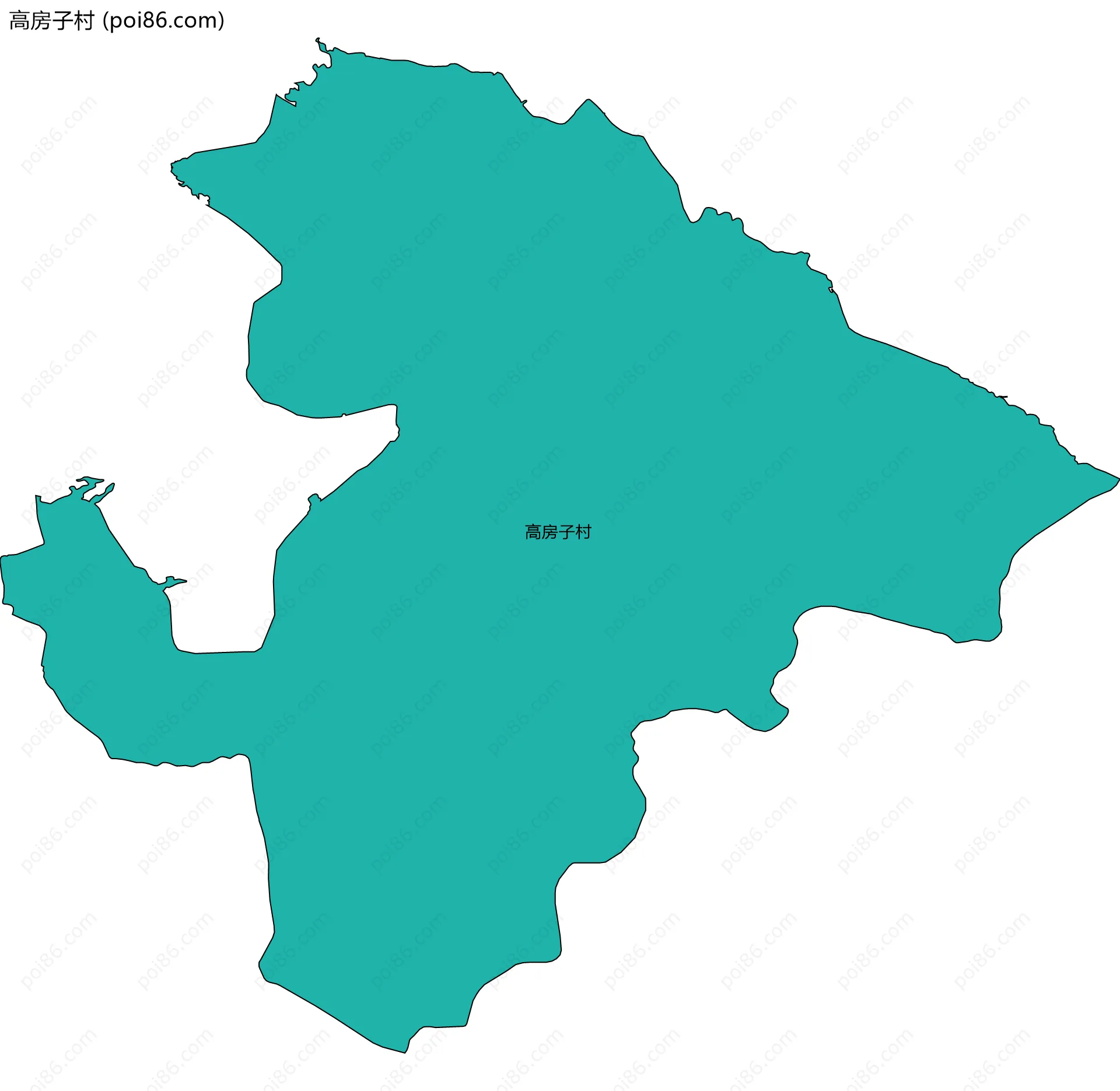高房子村边界地图