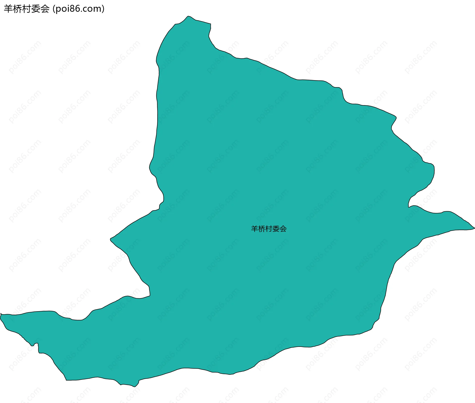 羊桥村委会边界地图