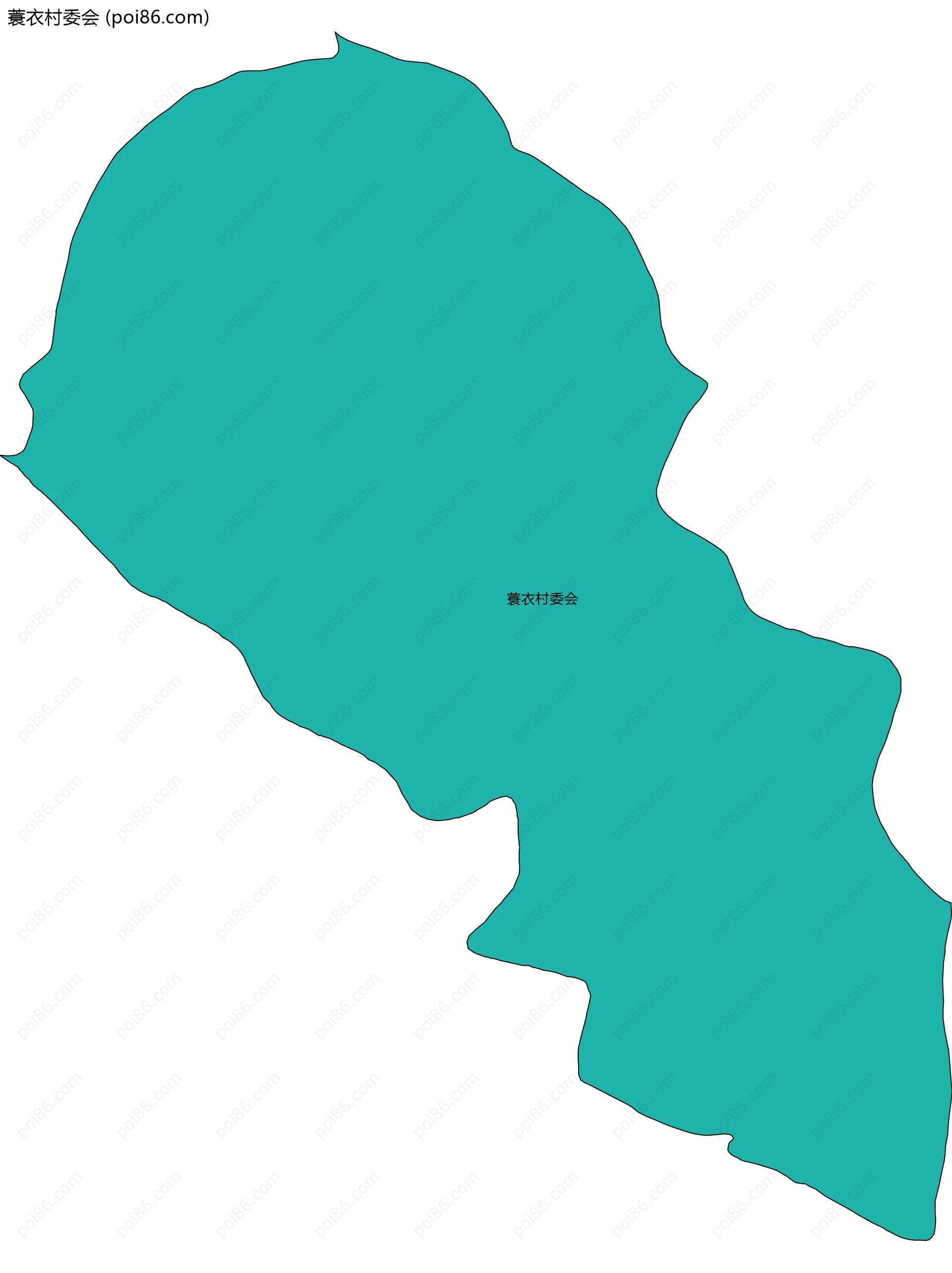 蓑衣村委会边界地图