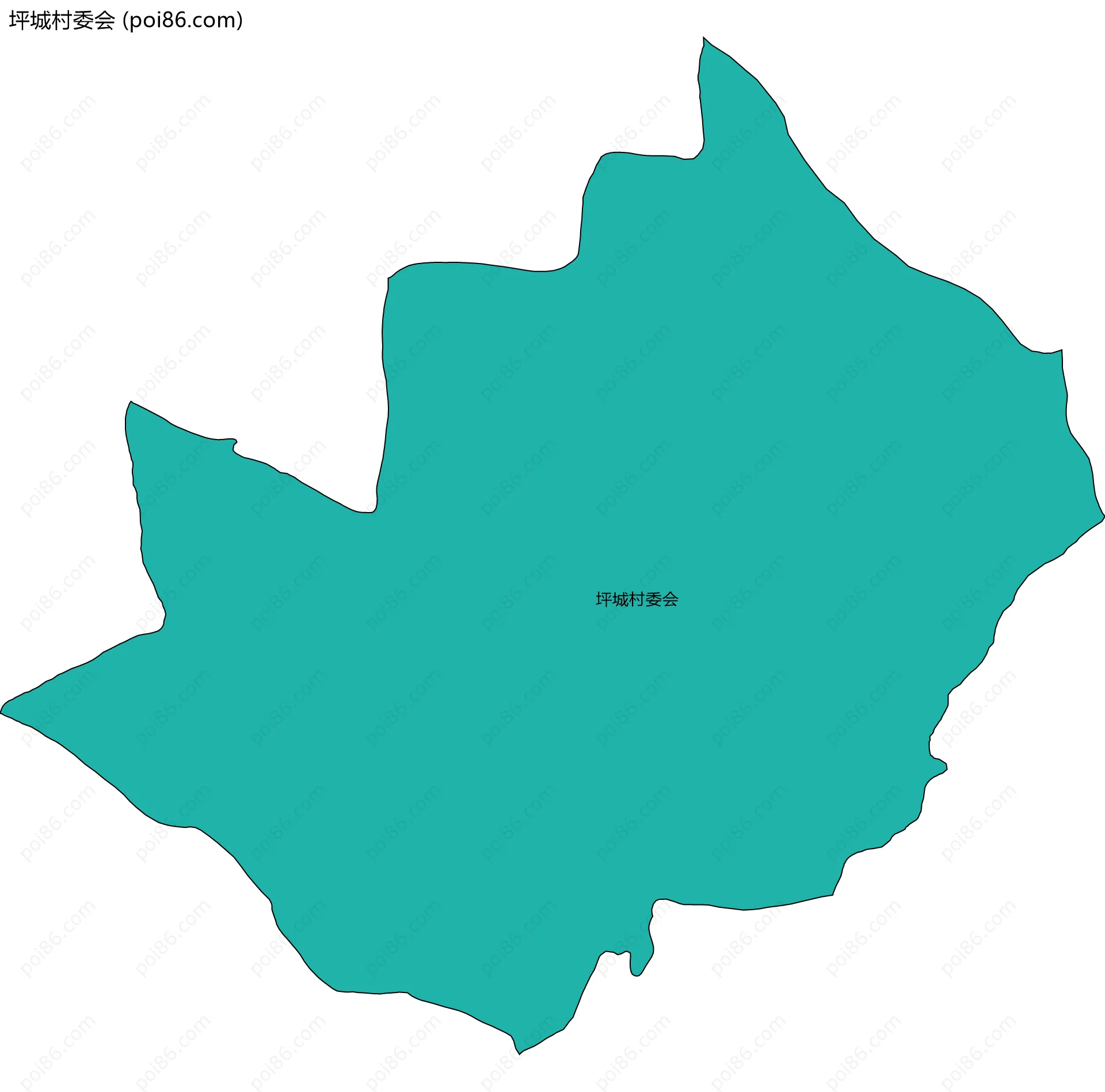 坪城村委会边界地图