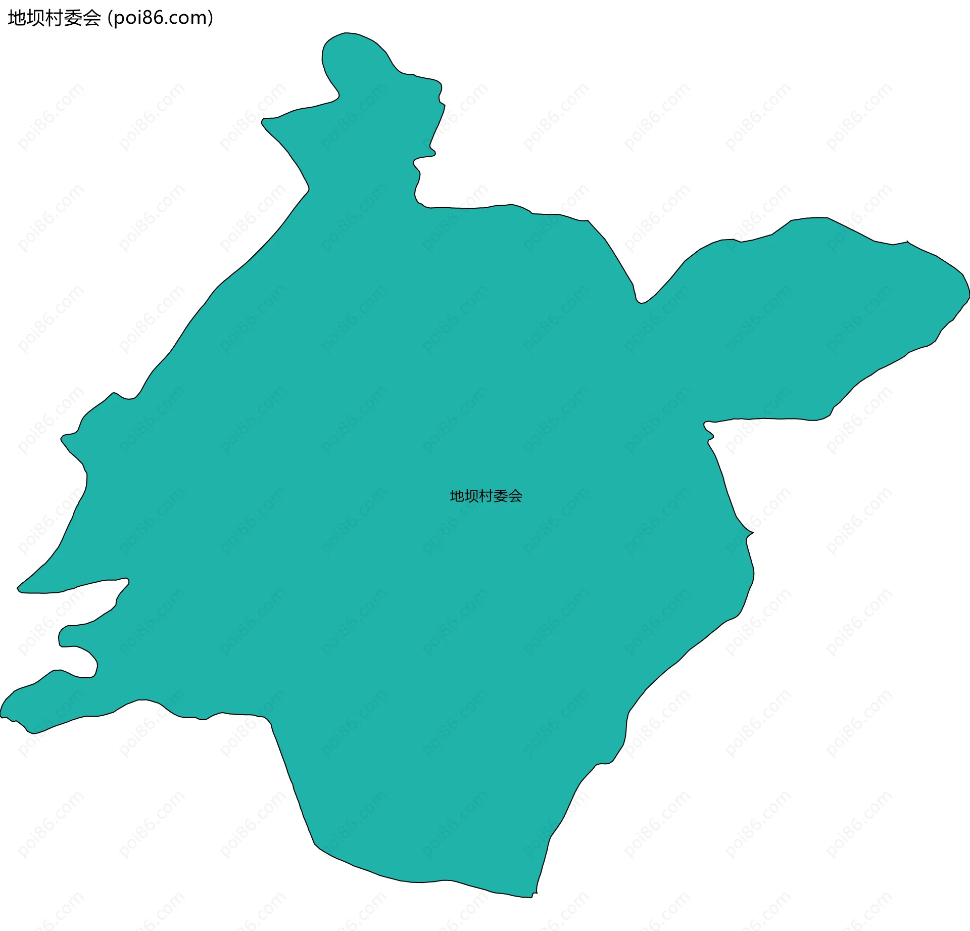 地坝村委会边界地图