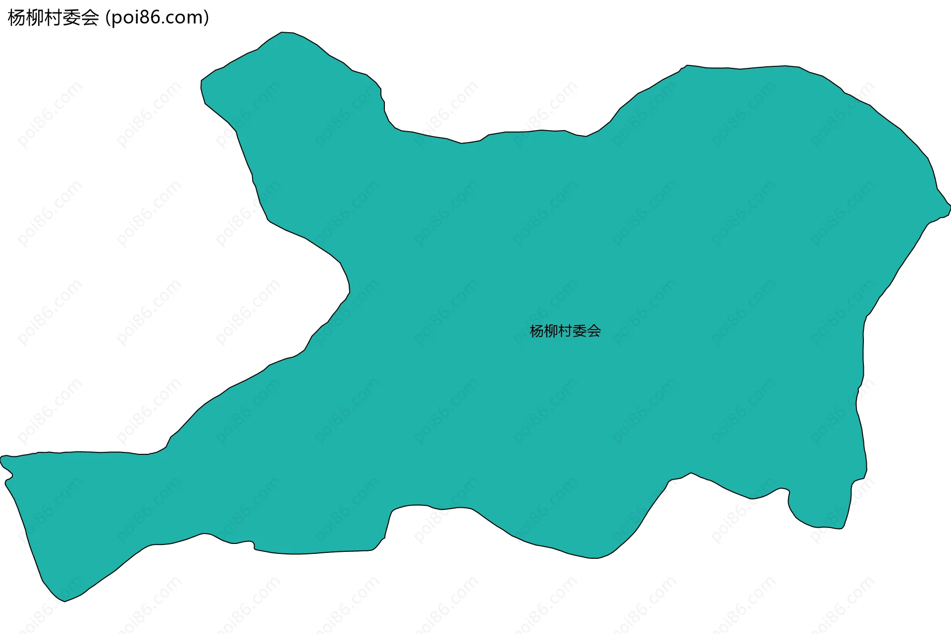 杨柳村委会边界地图