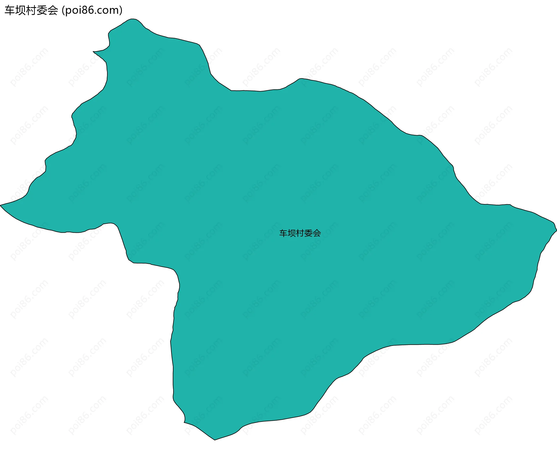车坝村委会边界地图