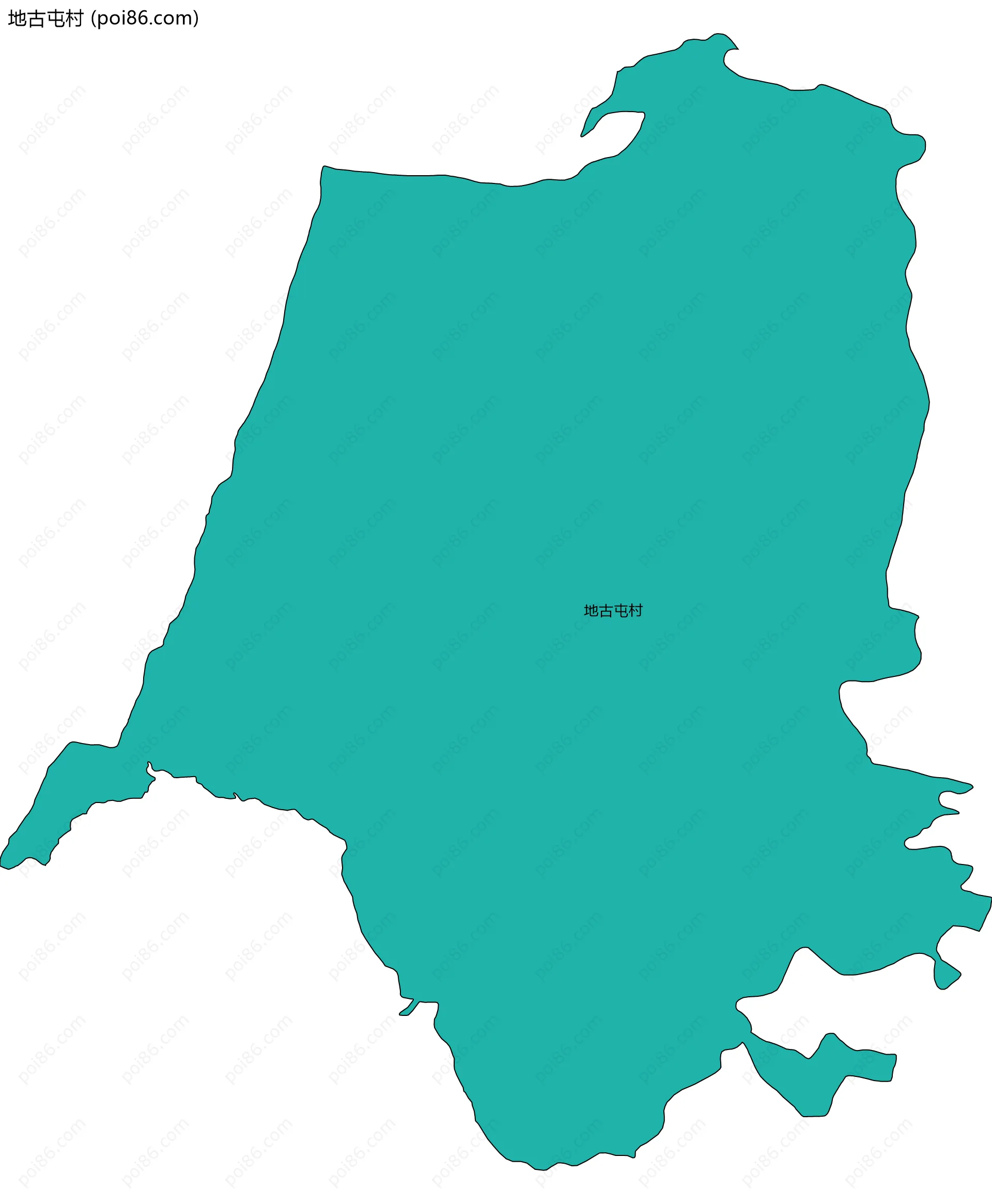 地古屯村边界地图