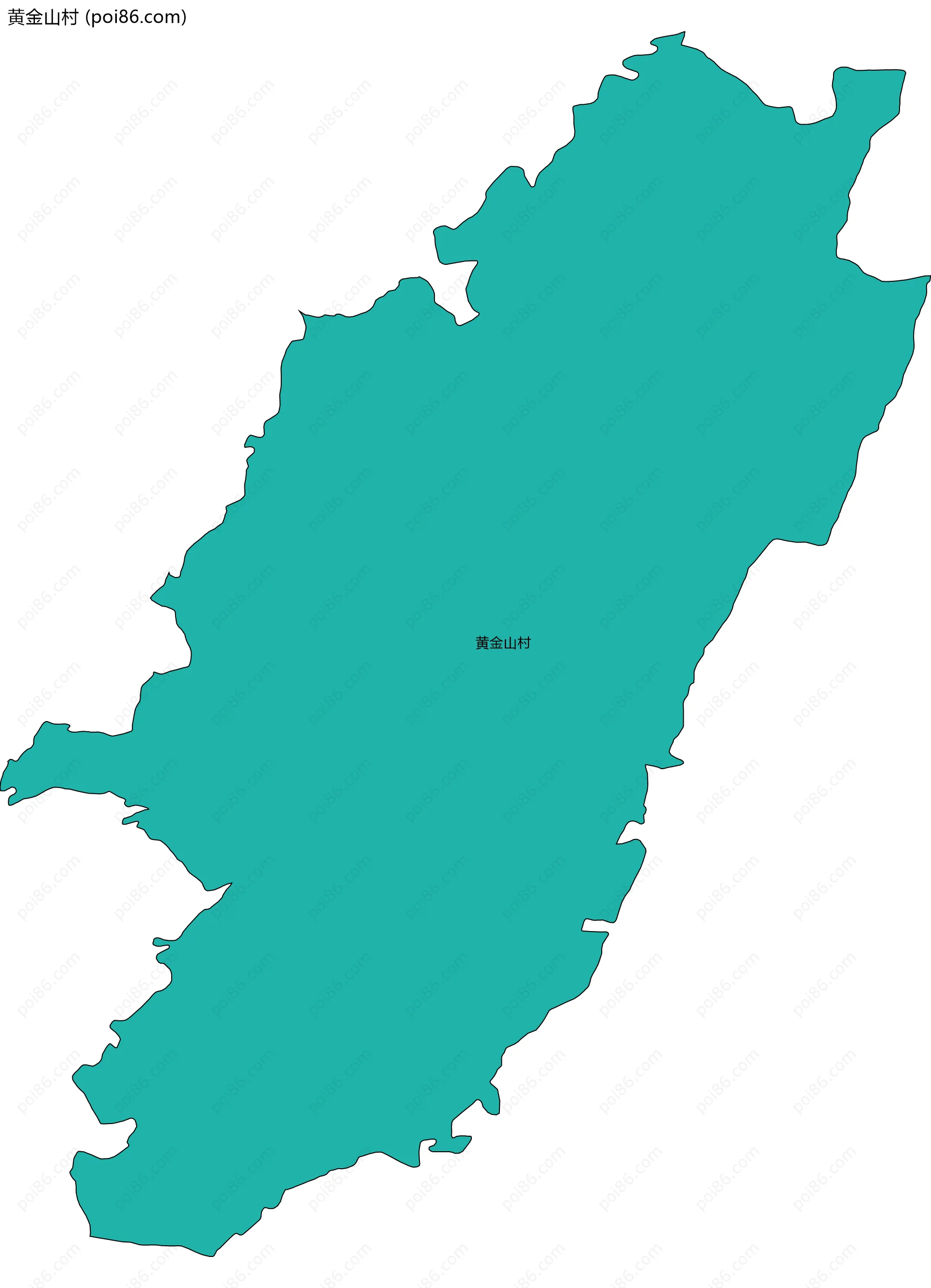 黄金山村边界地图