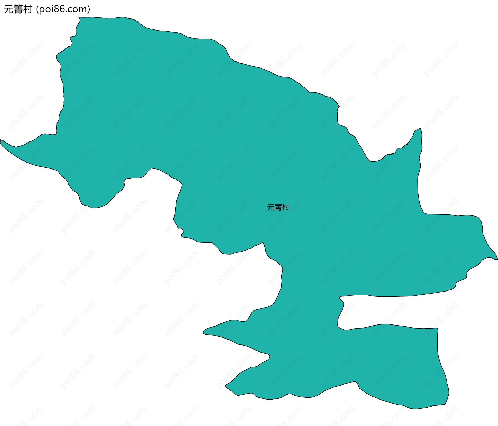元箐村边界地图