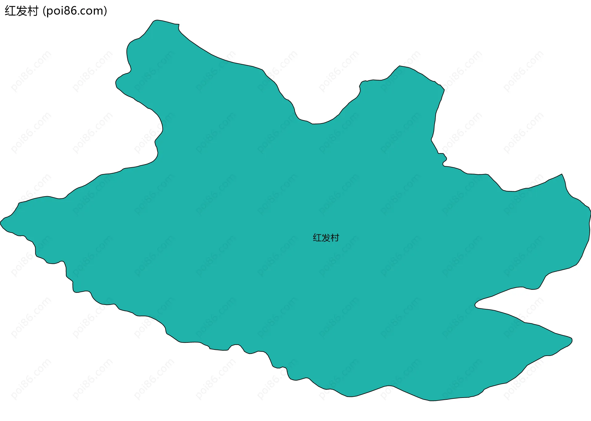 红发村边界地图
