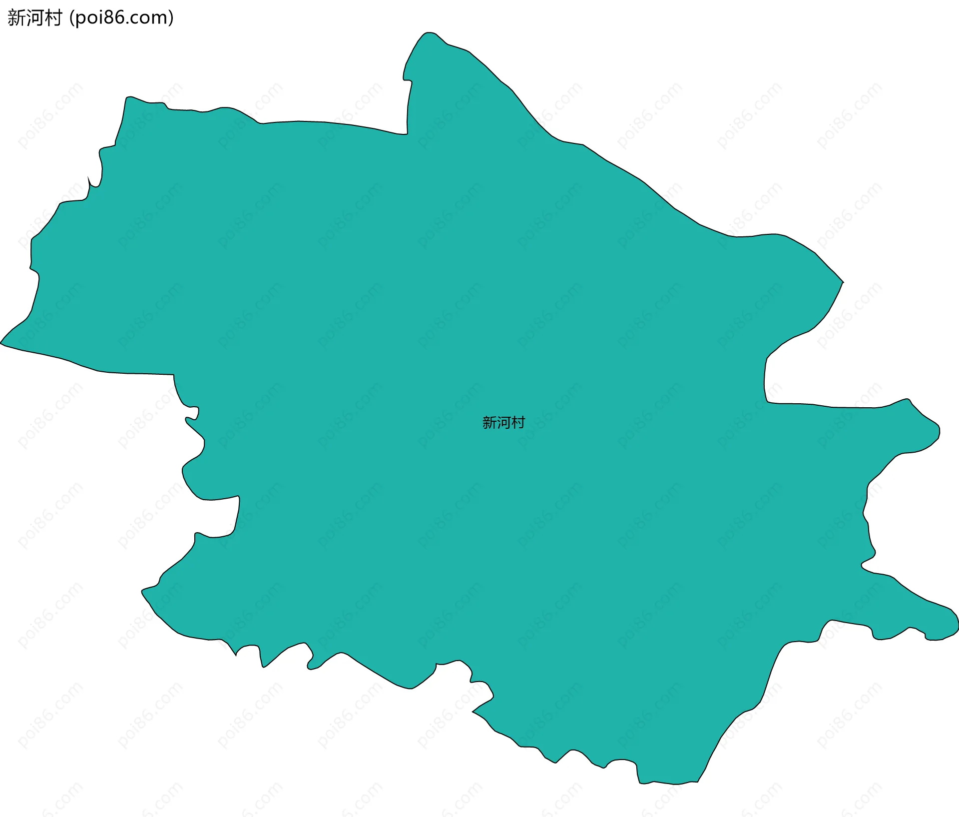 新河村边界地图