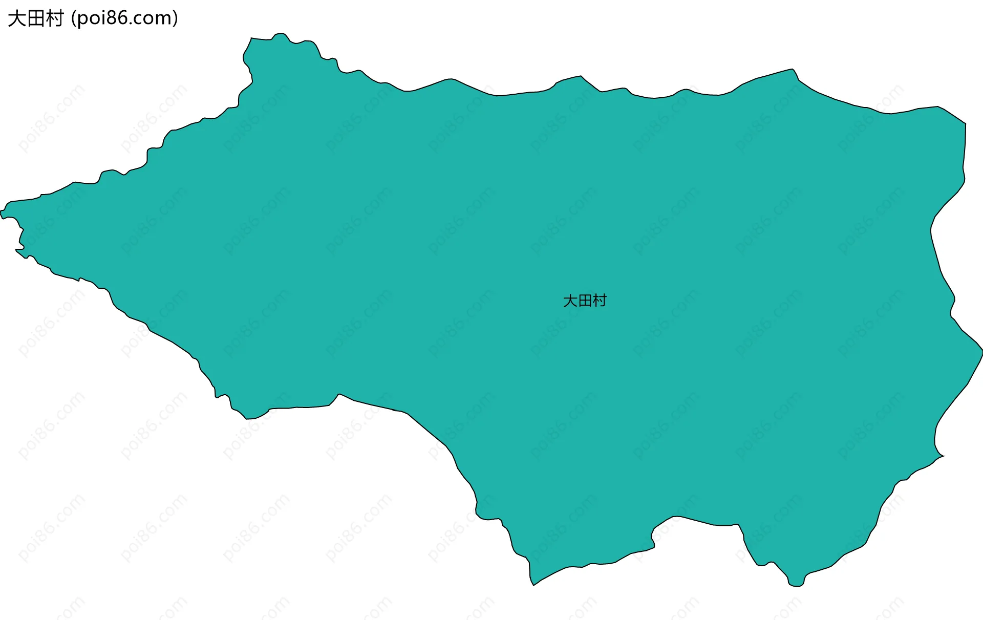 大田村边界地图