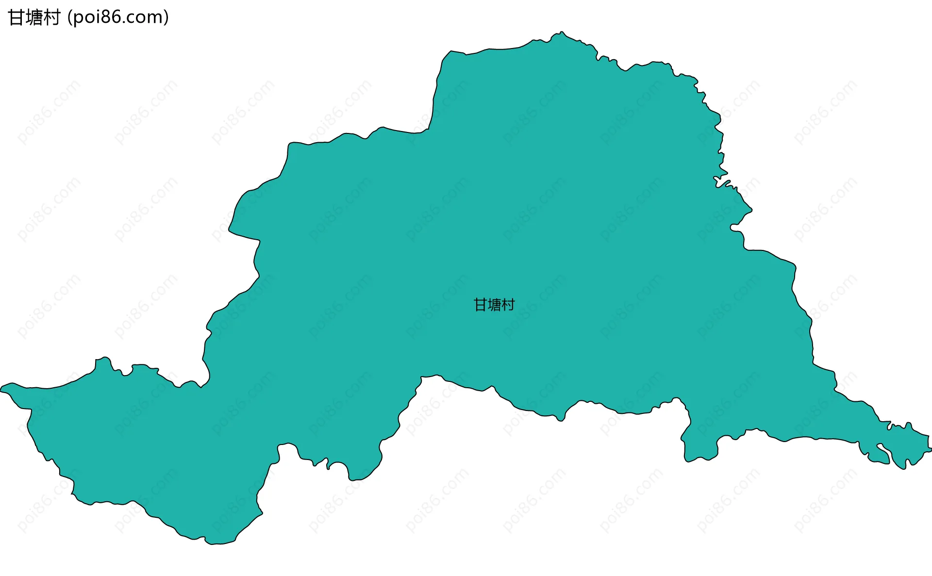 甘塘村边界地图