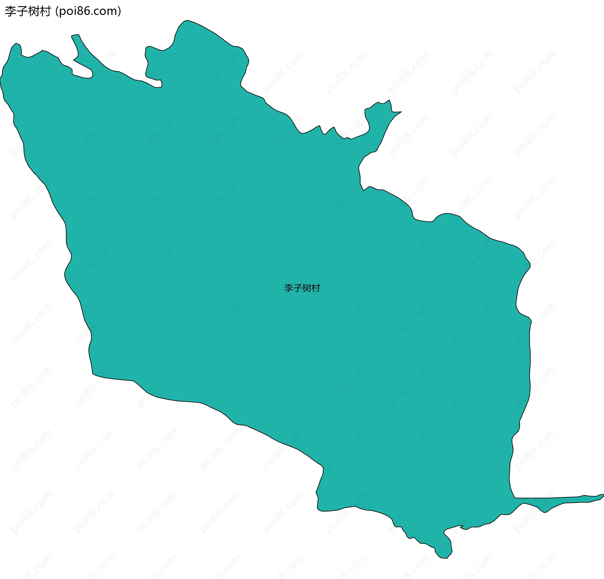 李子树村边界地图