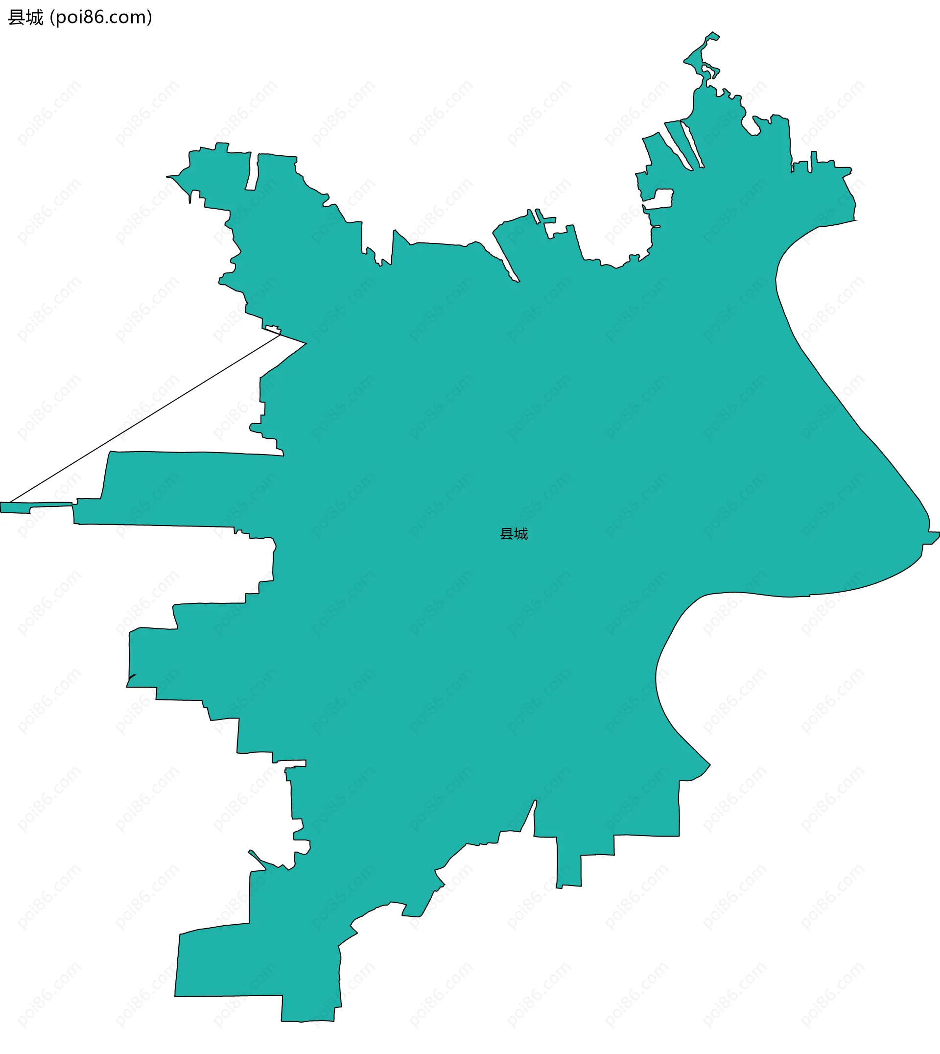 县城边界地图