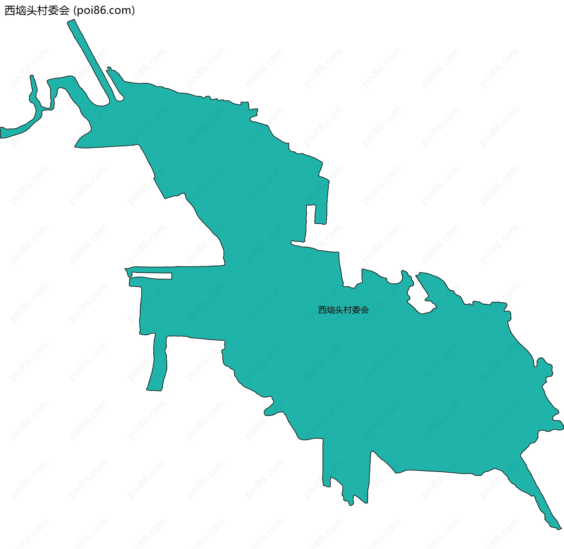 西垴头村委会边界地图