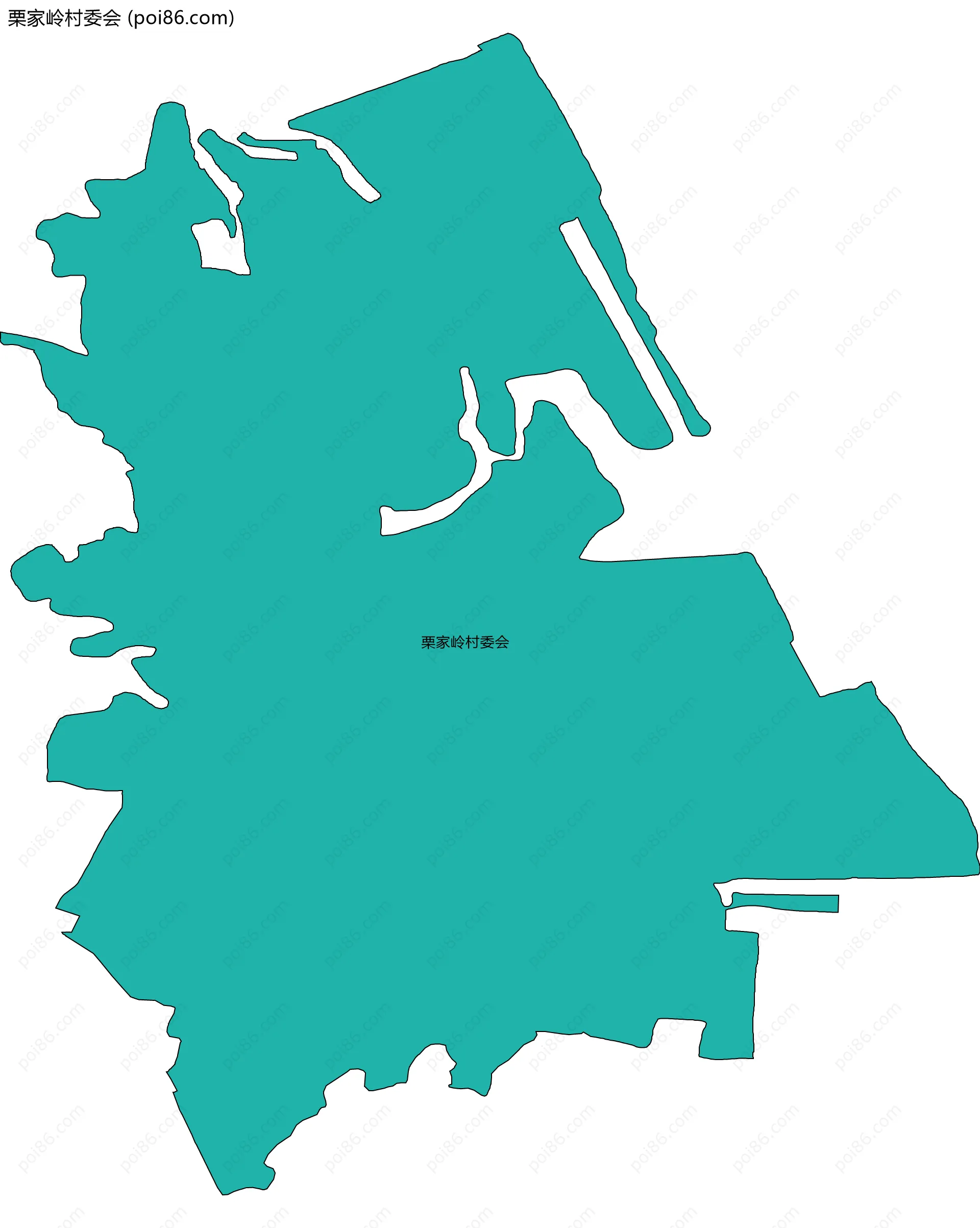 栗家岭村委会边界地图