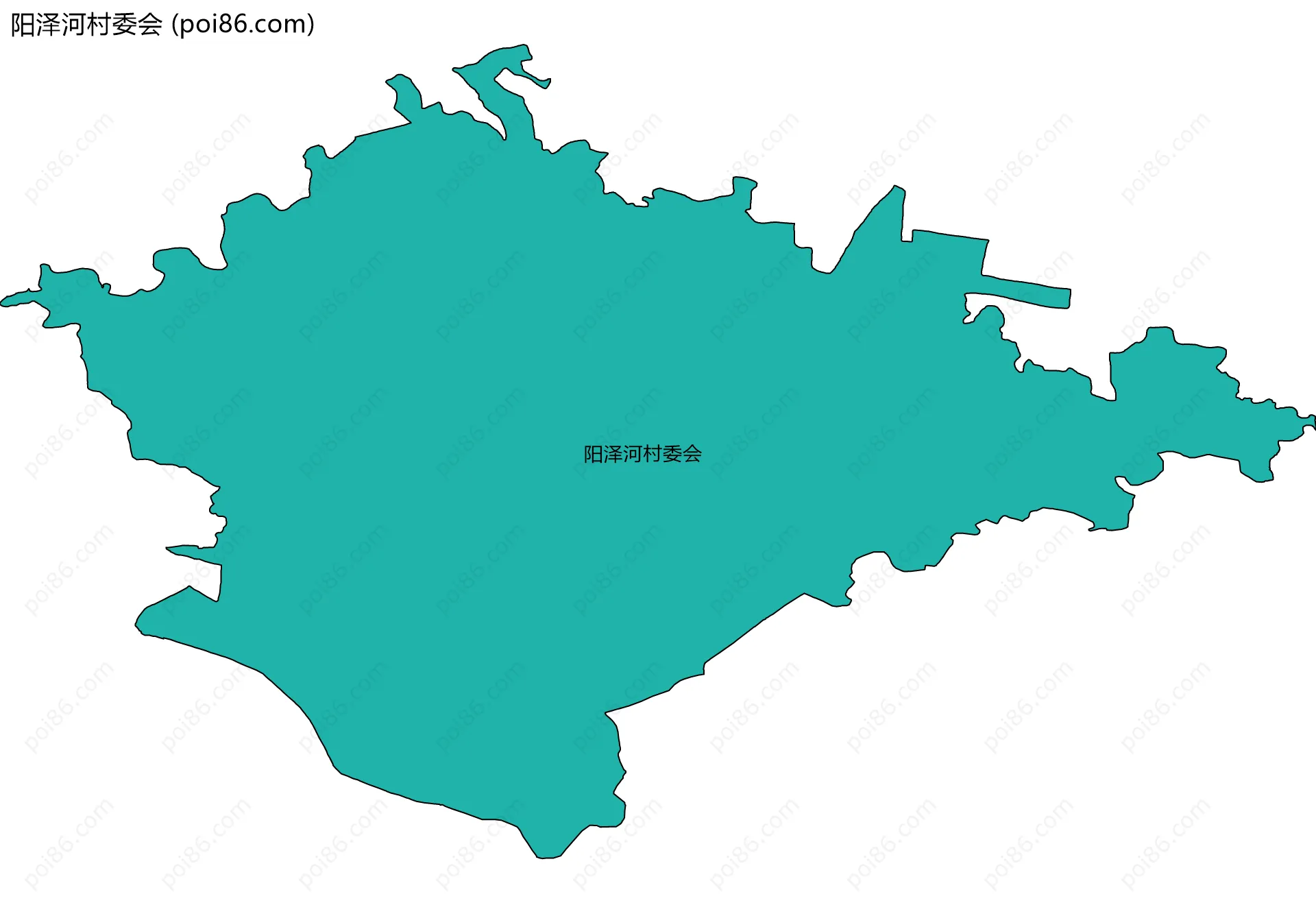 阳泽河村委会边界地图