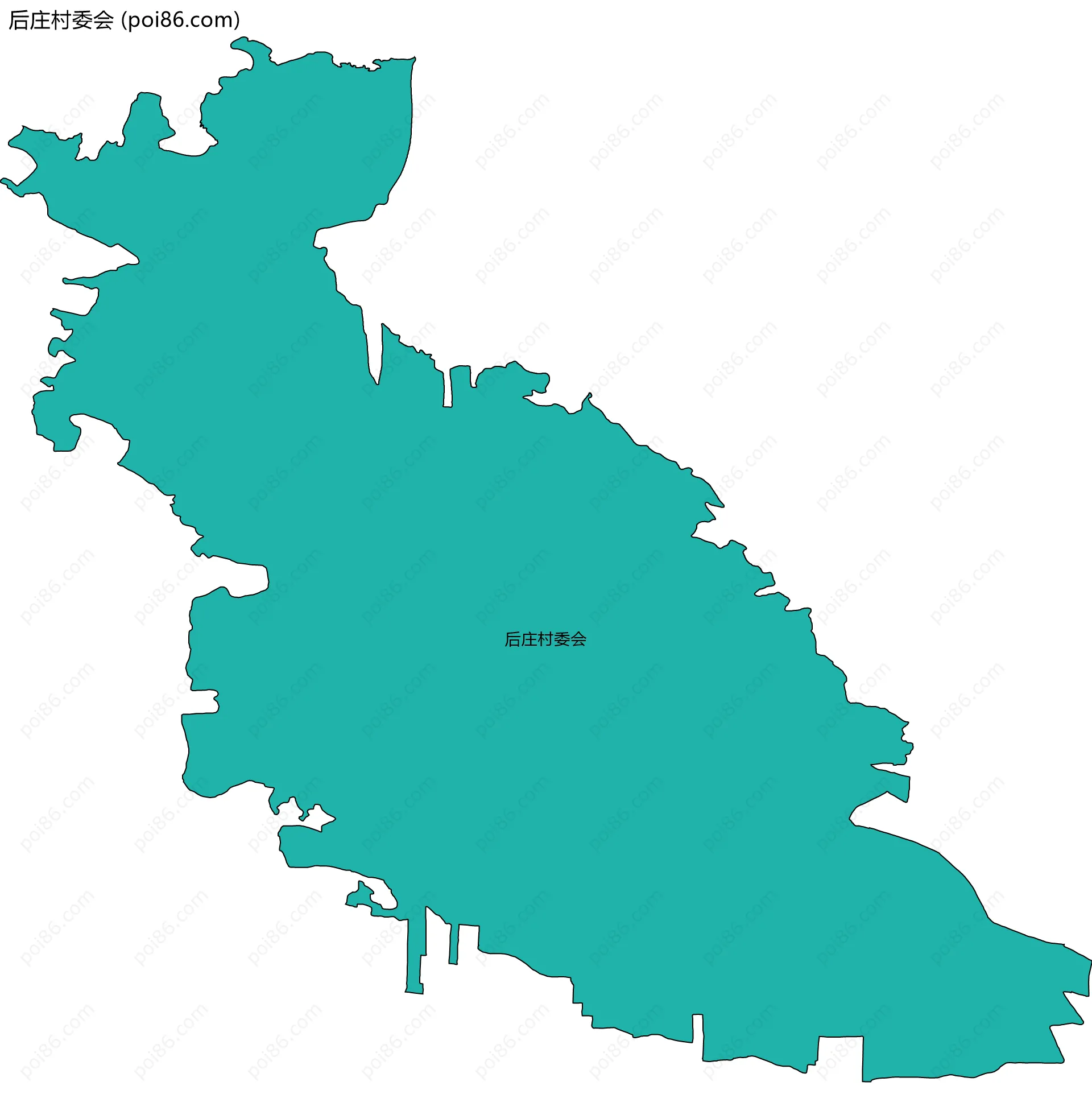 后庄村委会边界地图