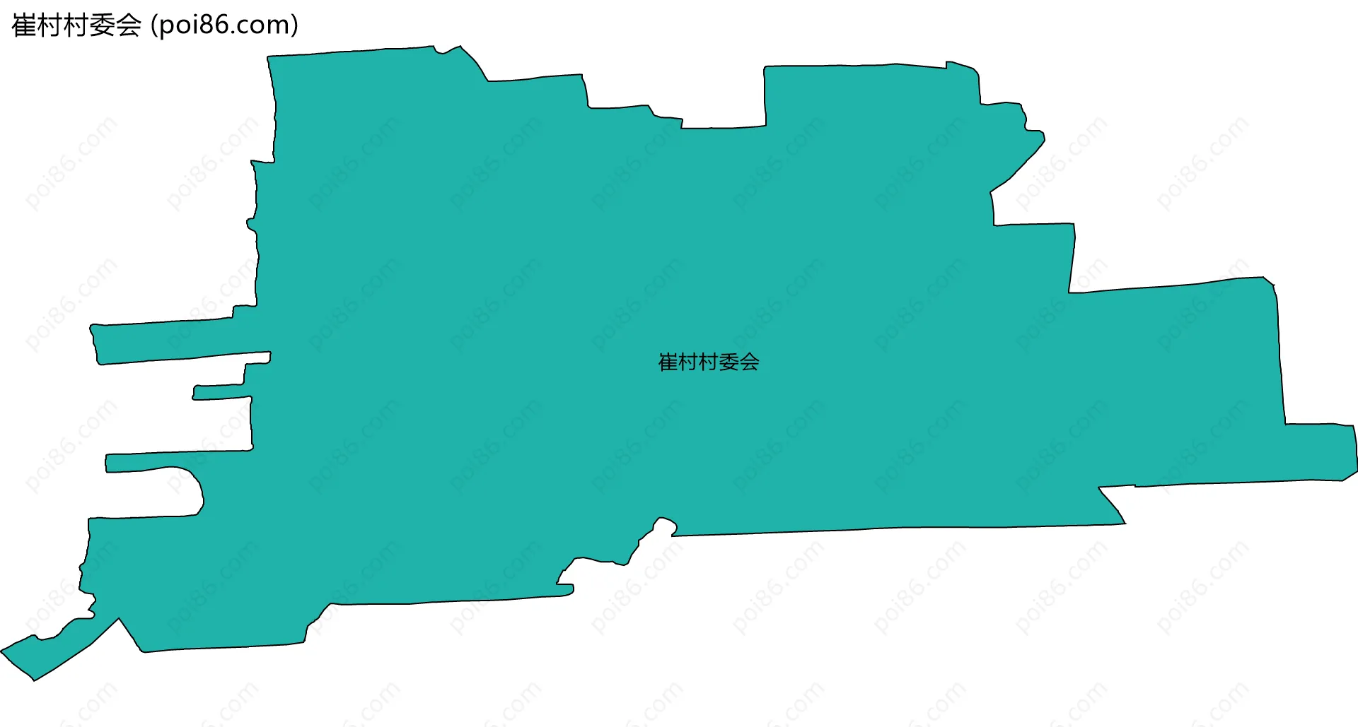 崔村村委会边界地图