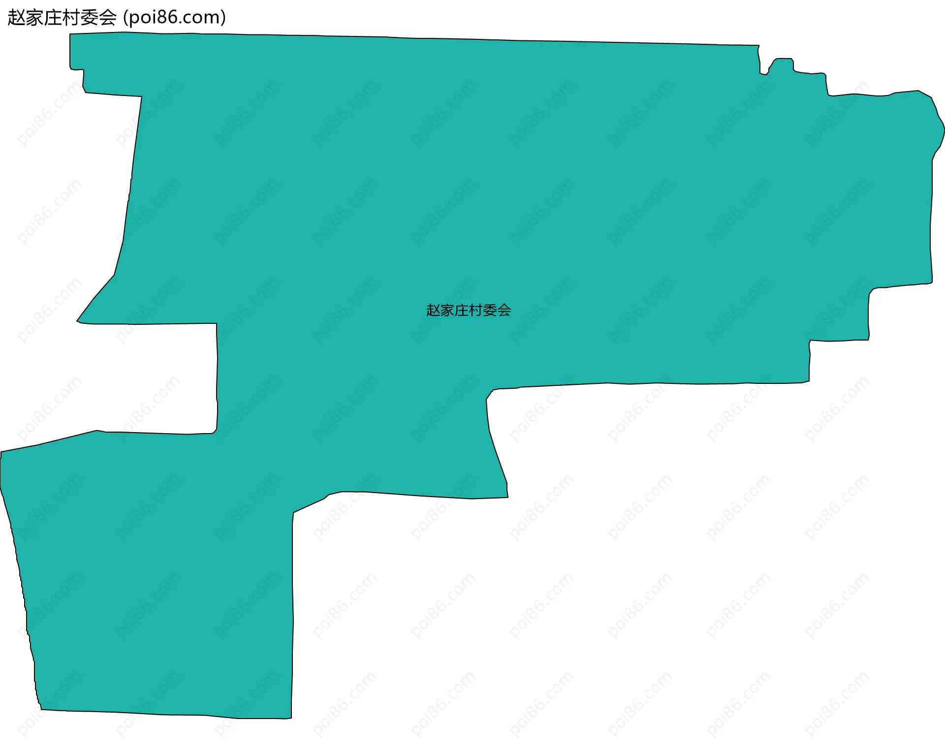 赵家庄村委会边界地图