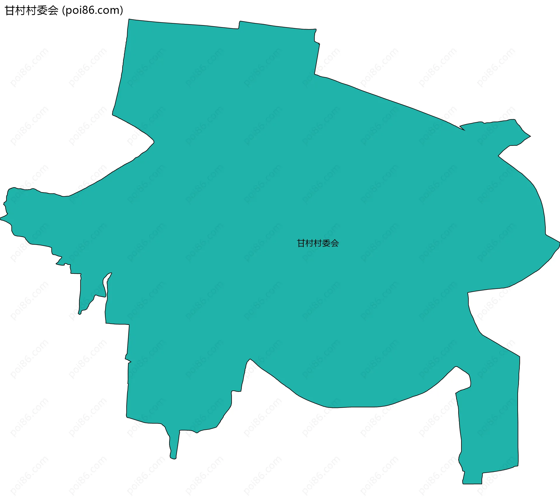 甘村村委会边界地图