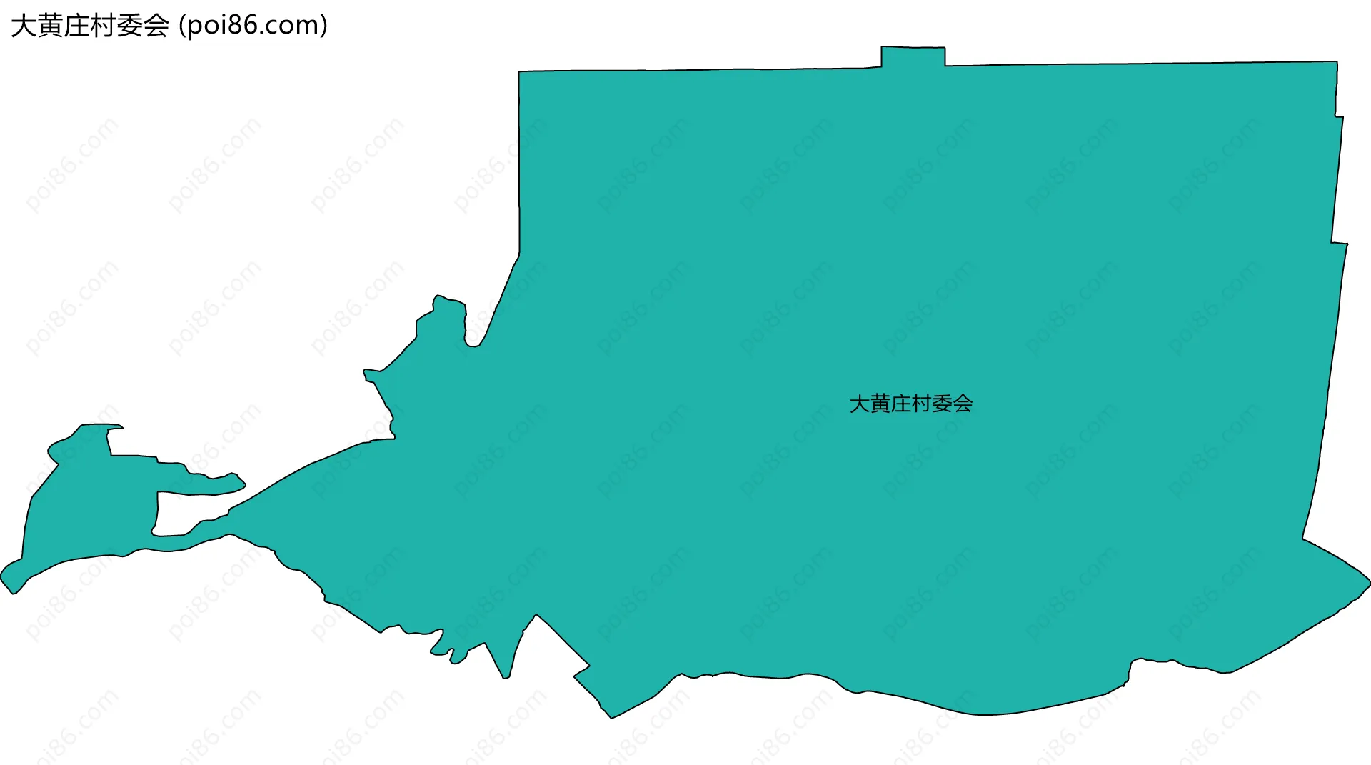 大黄庄村委会边界地图