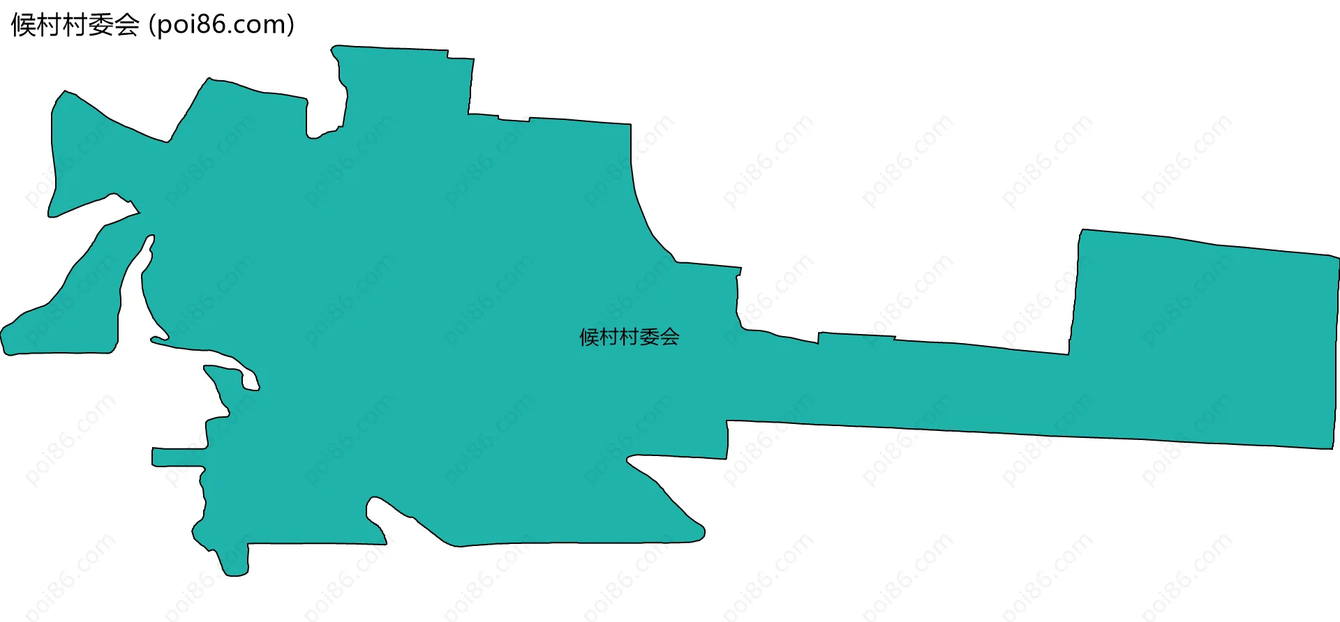 候村村委会边界地图