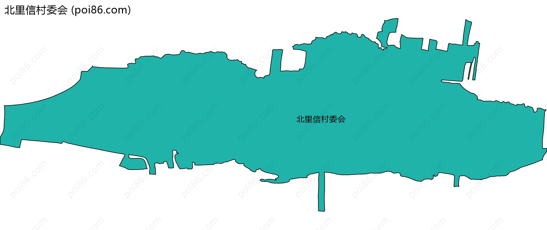 北里信村委会边界地图