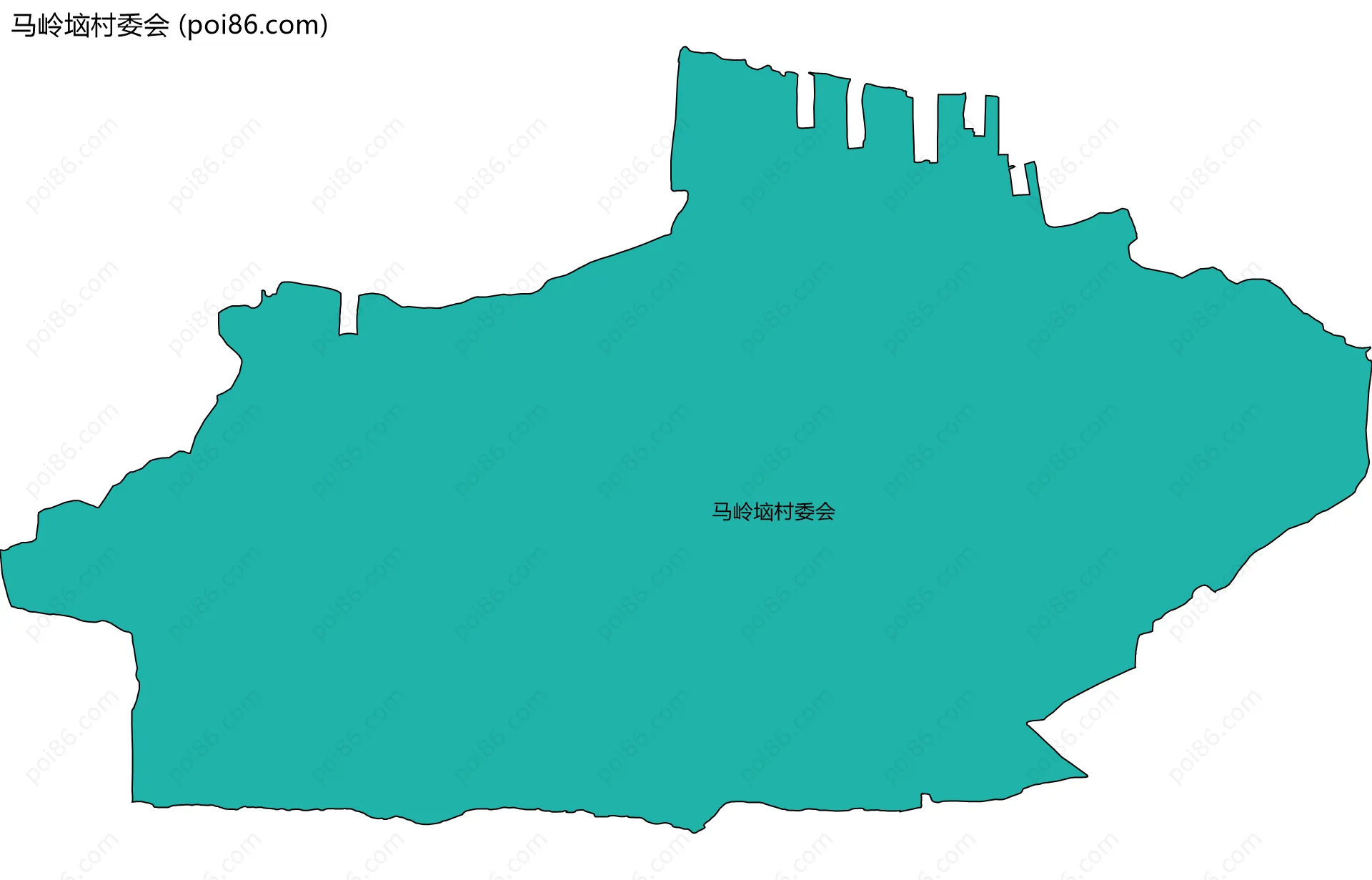 马岭垴村委会边界地图