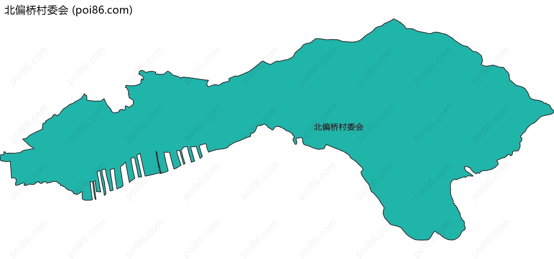 北偏桥村委会边界地图