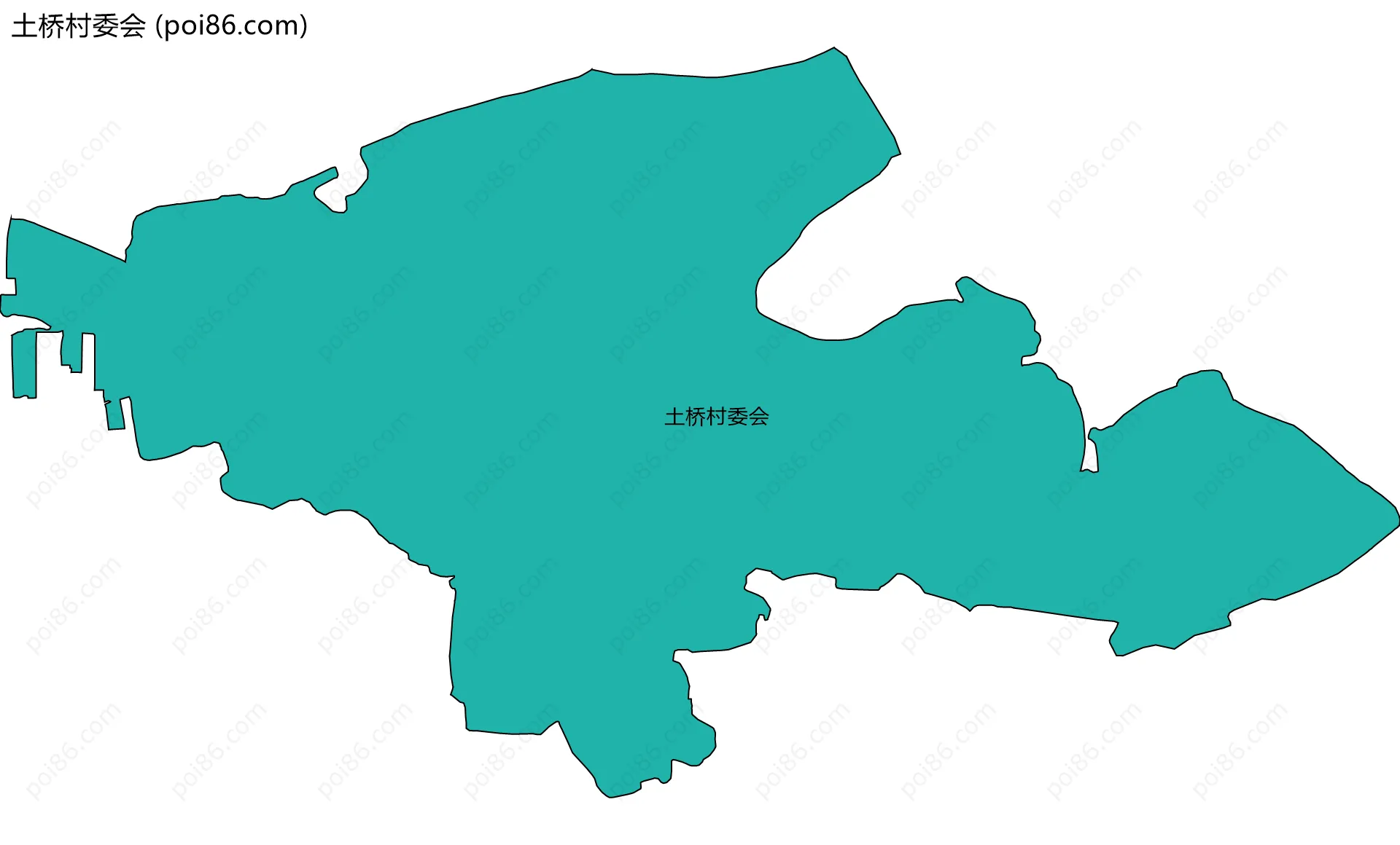 土桥村委会边界地图