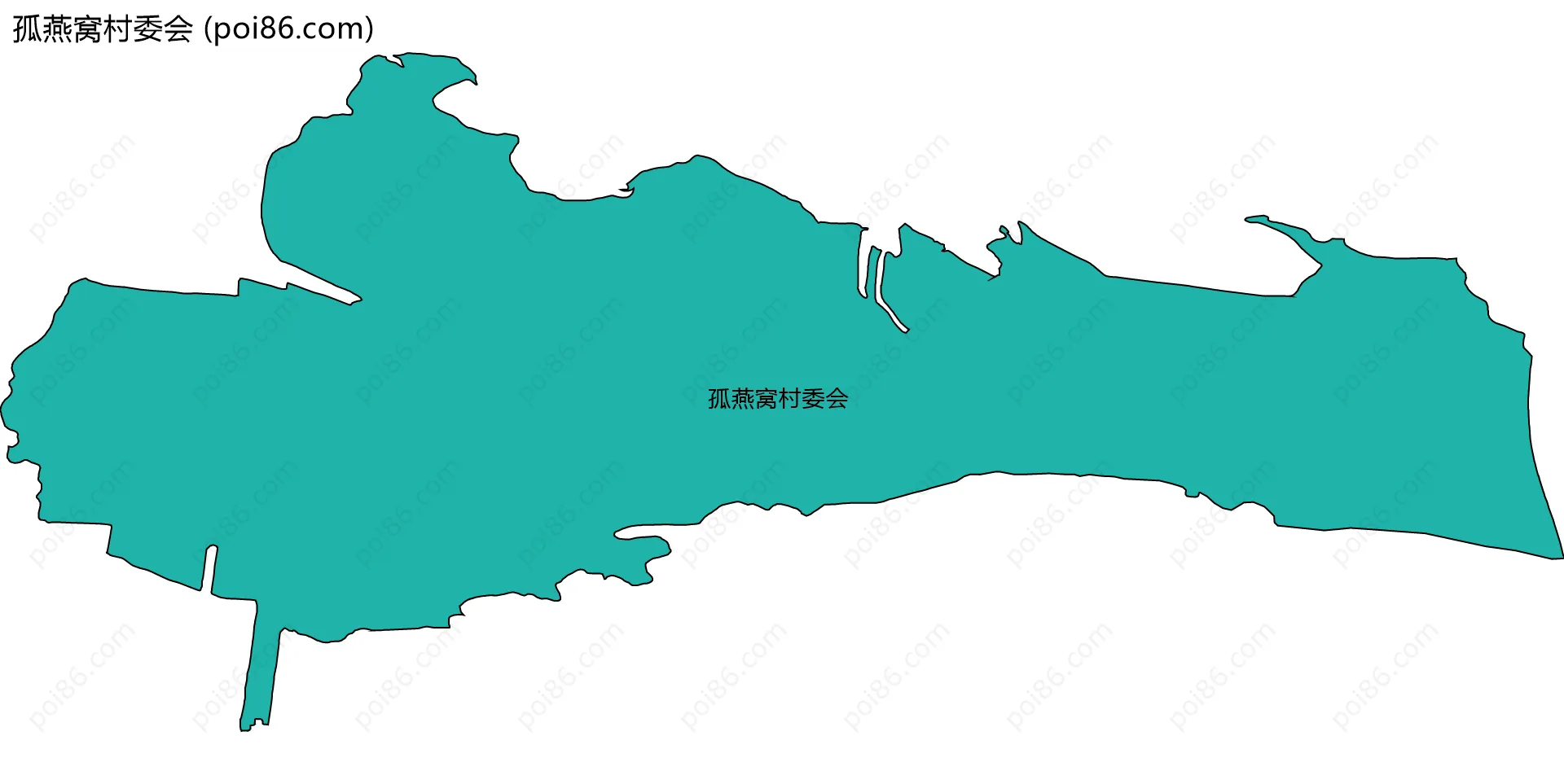 孤燕窝村委会边界地图